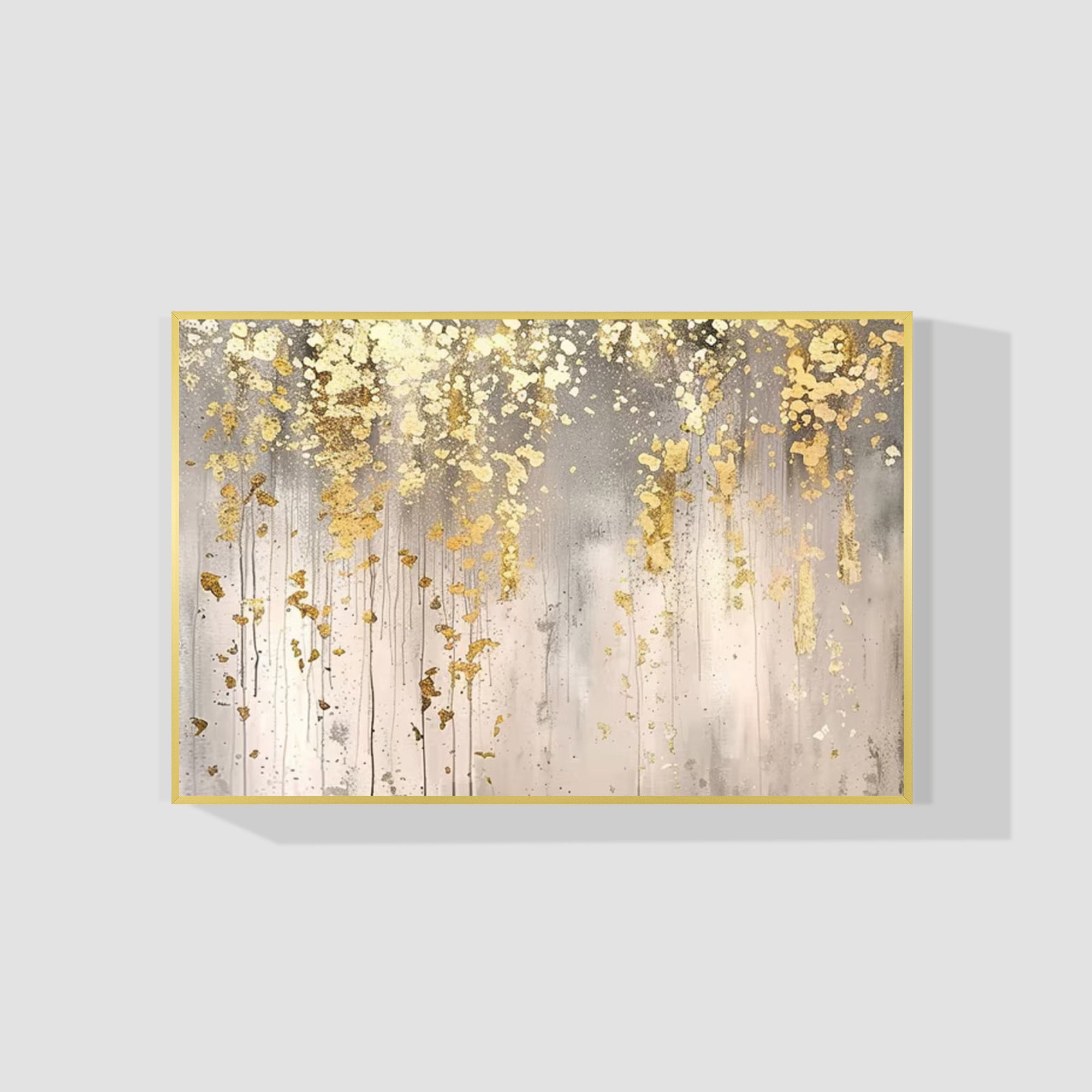Modern Abstract Oil Painting Gold Foil Wall Art