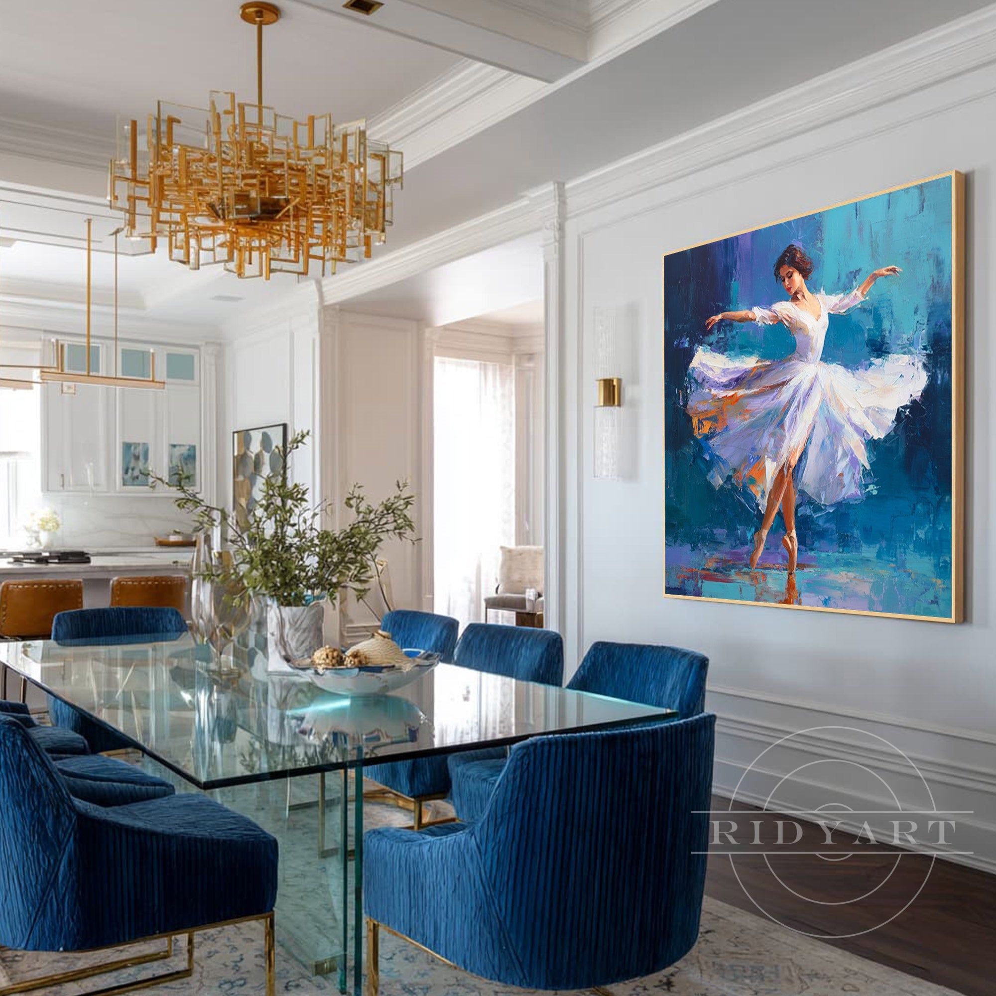 impressionist ballet dancer canvas modern wall decor