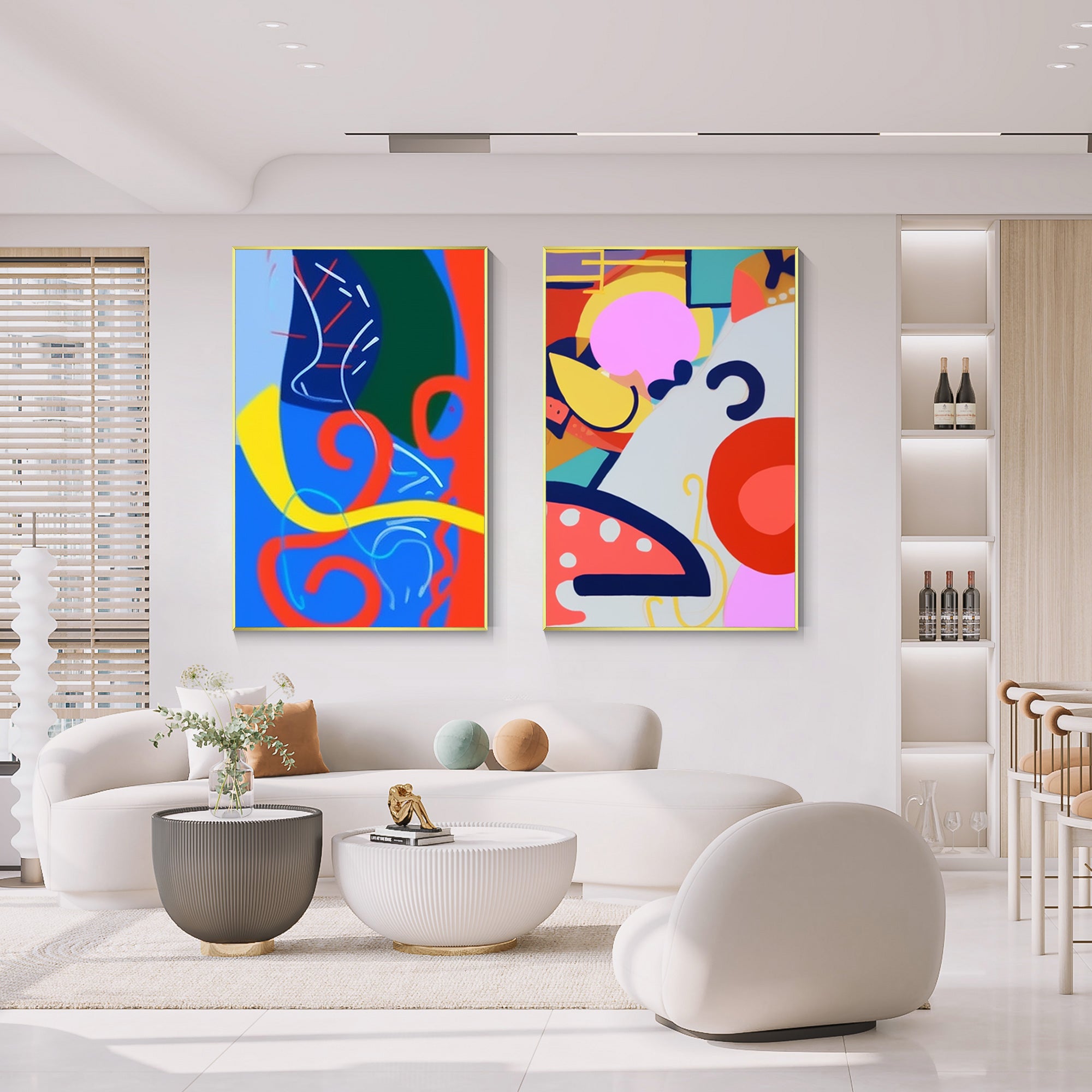 Set of 2 Graffiti Pop Art Painting