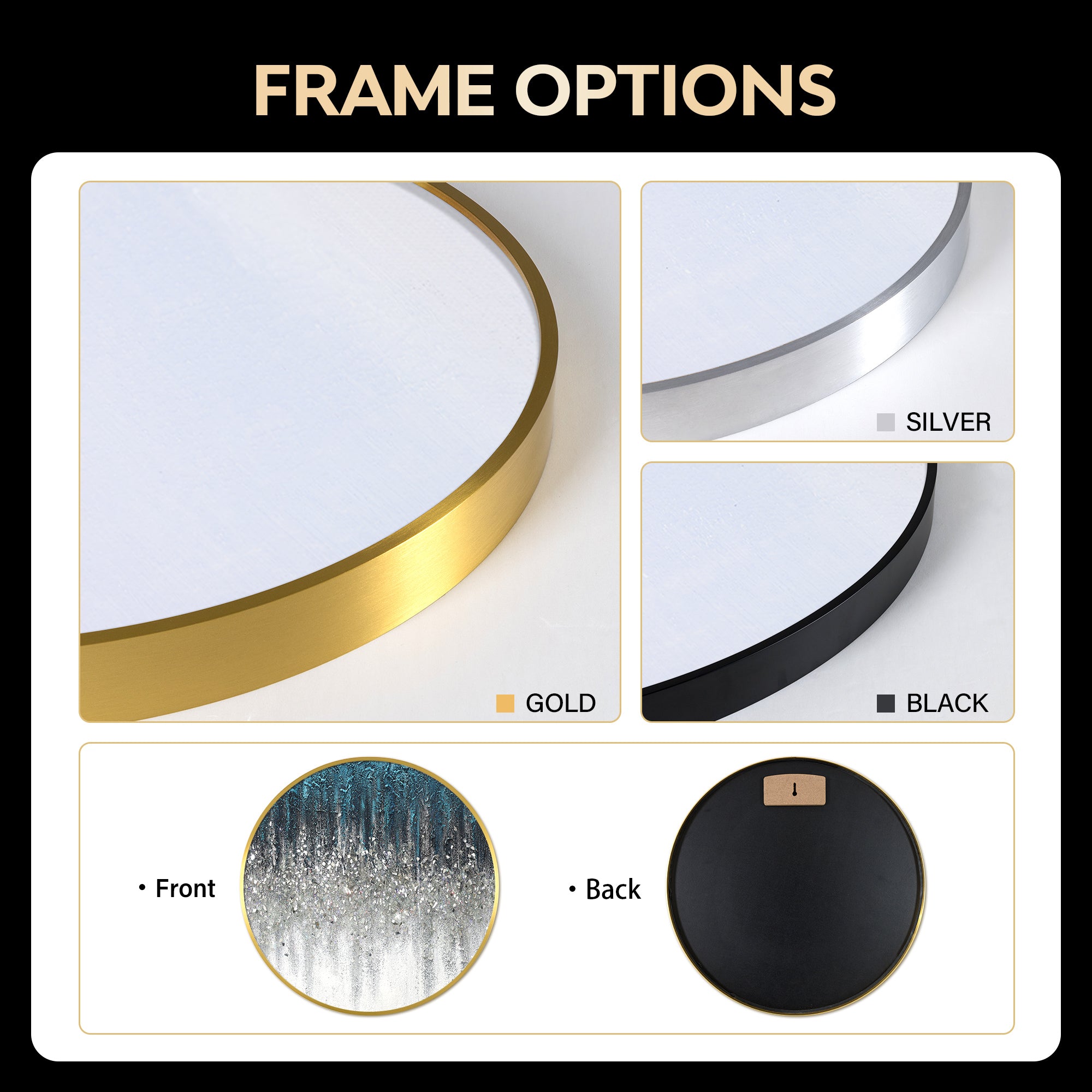 Navy Gold Abstract Art
