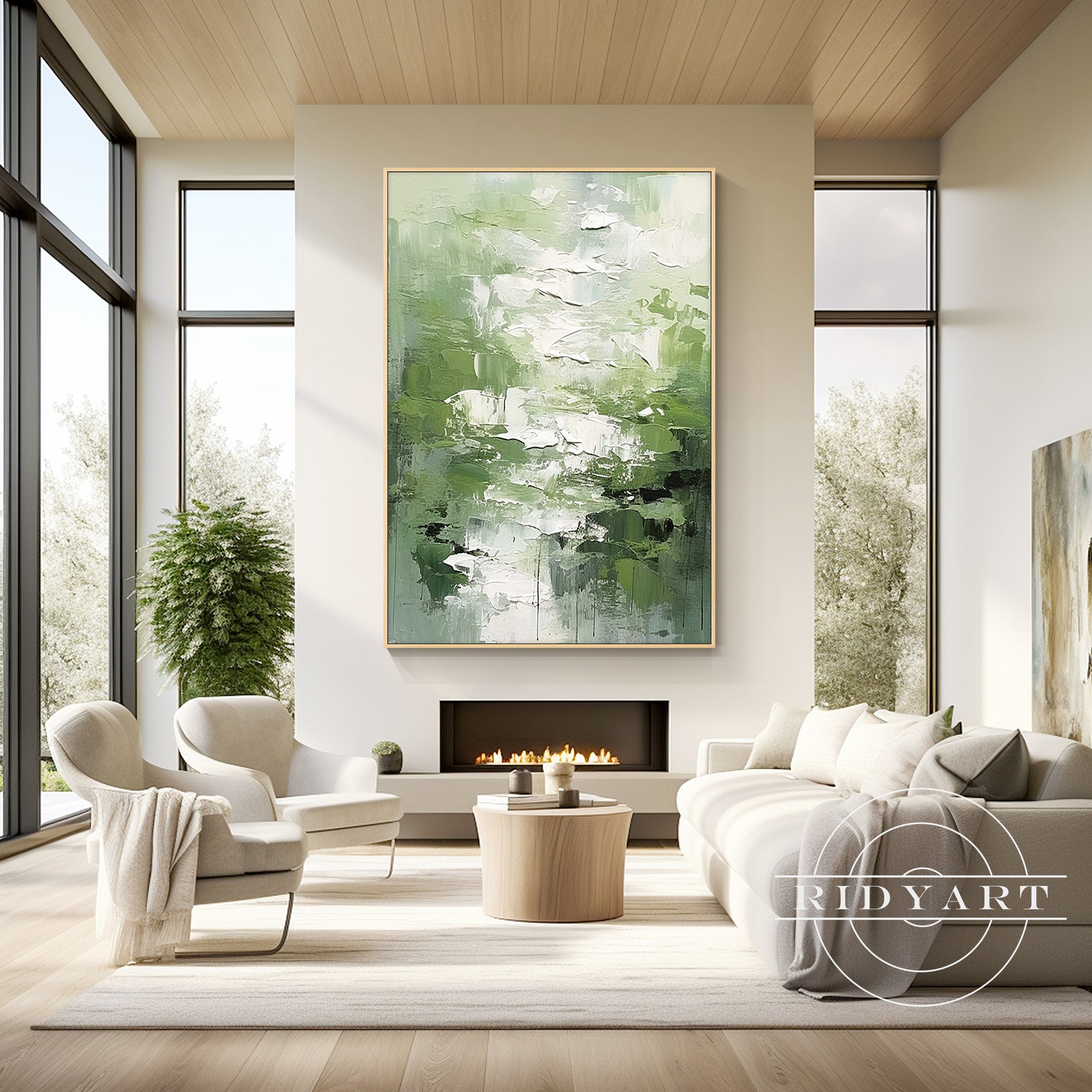 Extra-large boho wall art framed