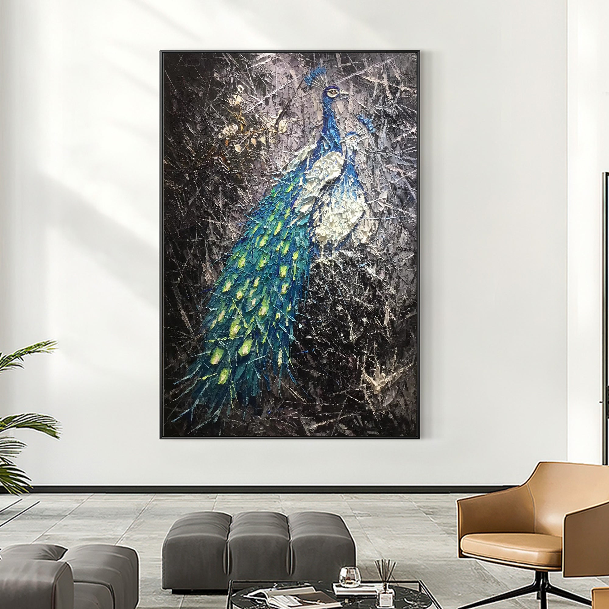 Abstract peacock animal painting