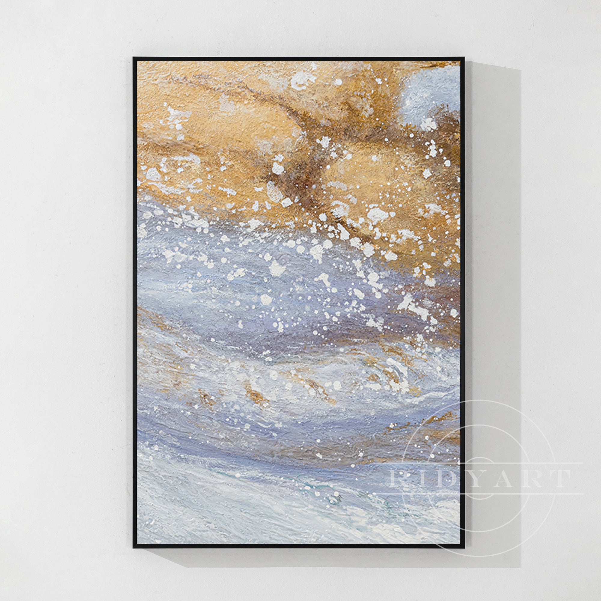Abstrakte Strandwandkunst