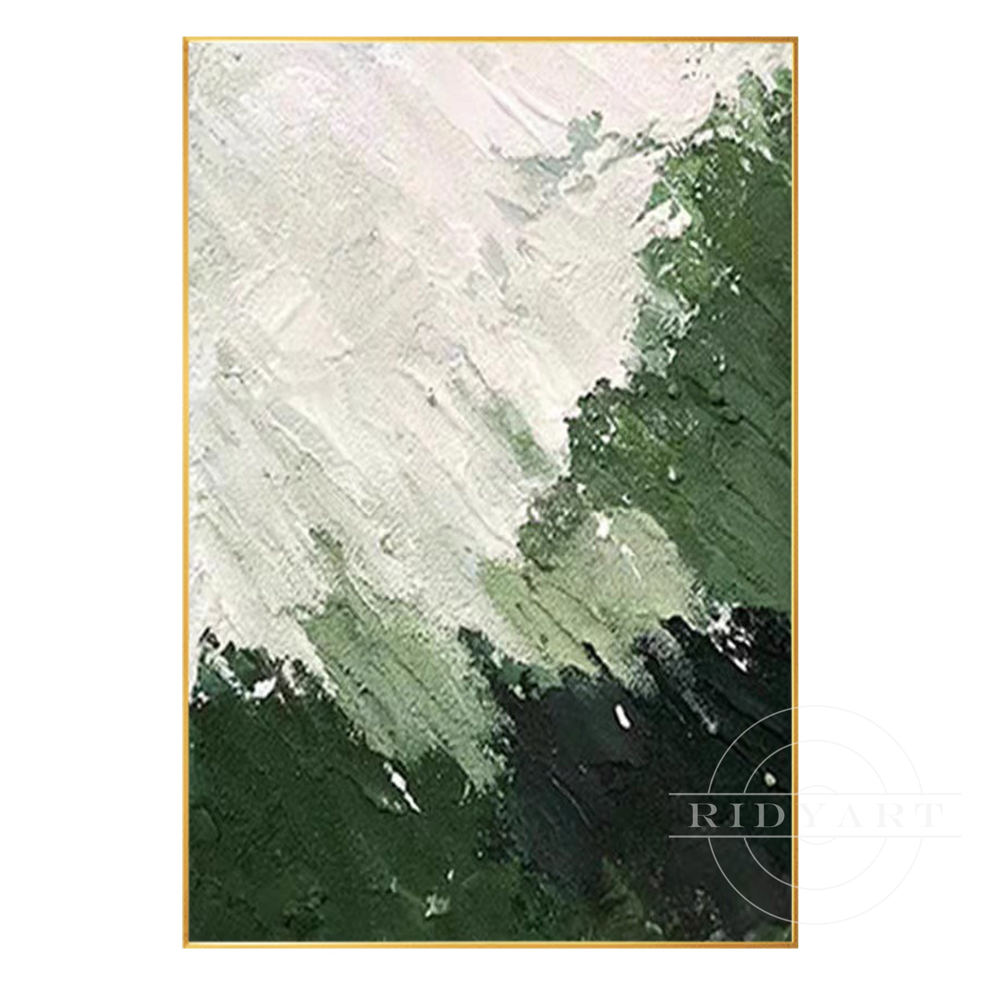 Abstrakte grüne Wandkunst