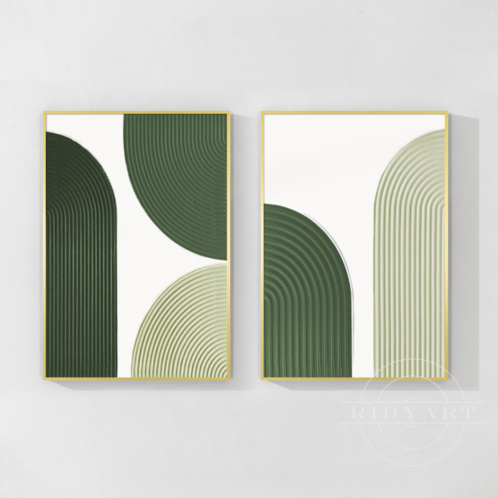Sage Green Abstract Art