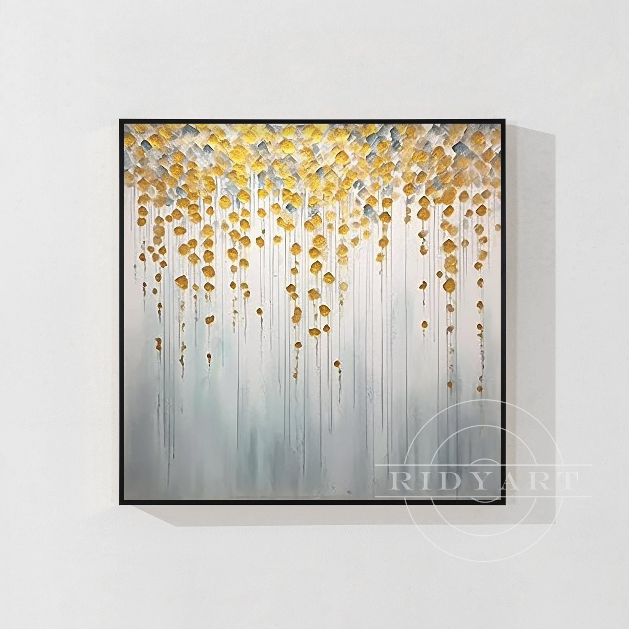 Salbeigrünes Berggemälde - Minimalistische große Wandkunst