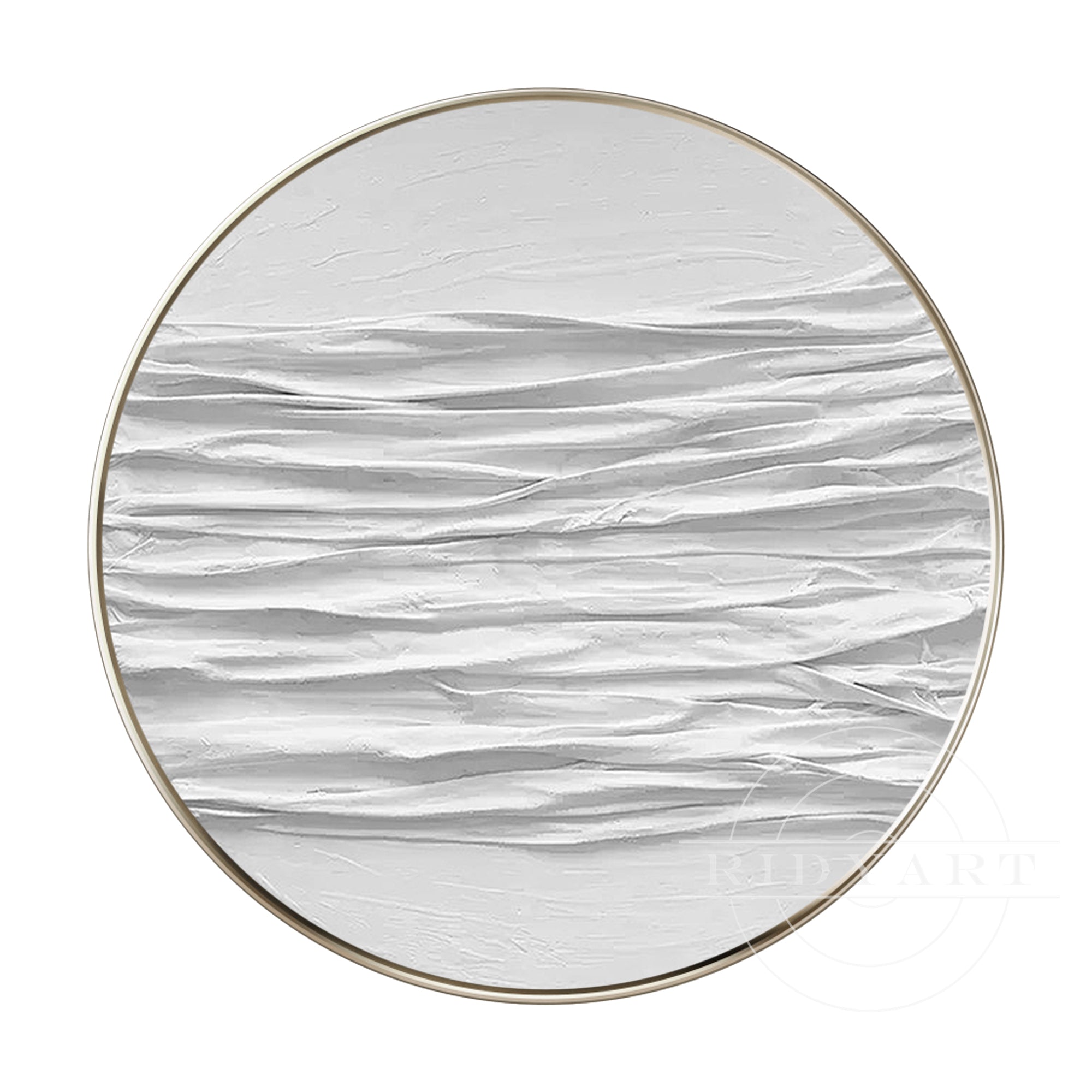 Minimalistische runde 3D-Strukturwandkunst