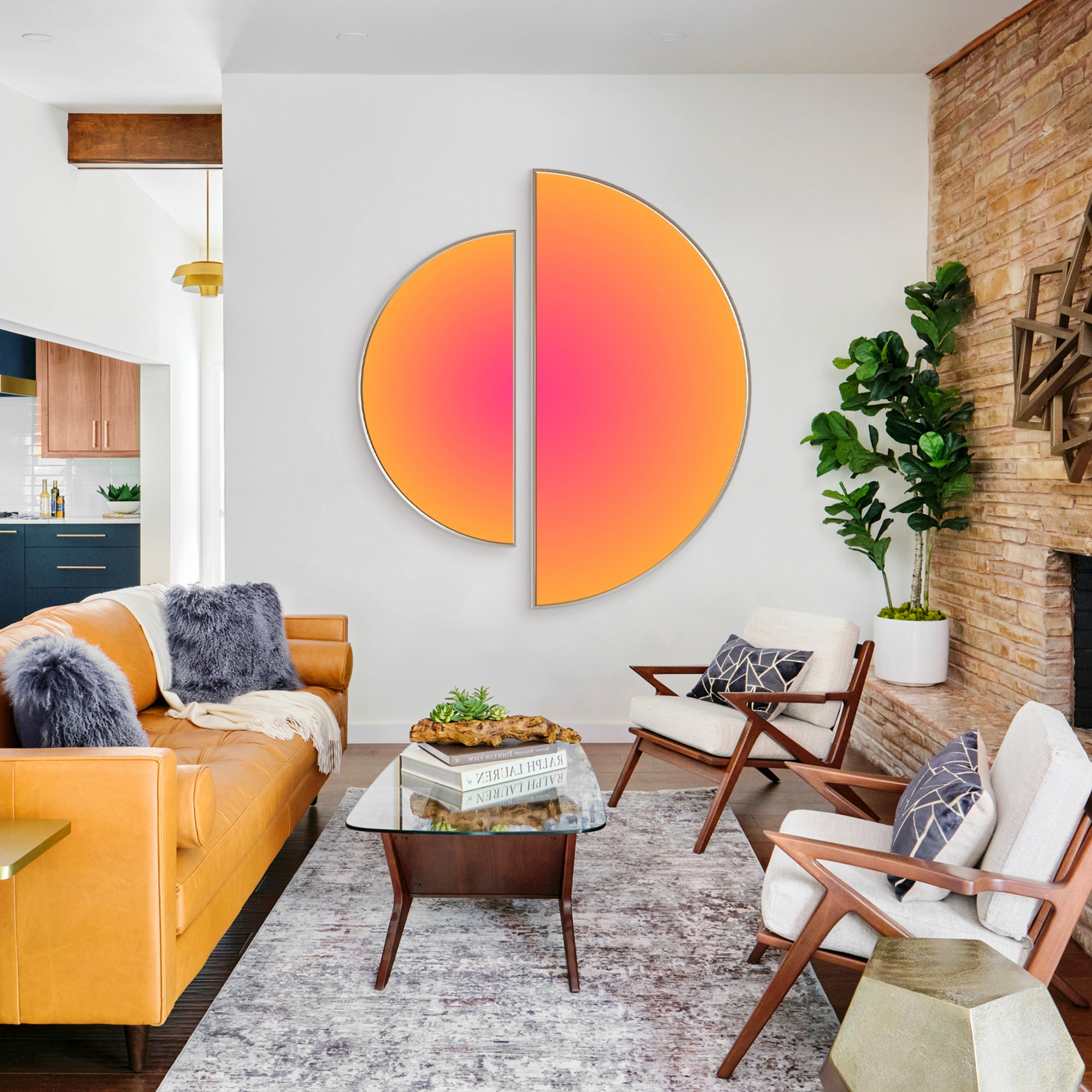 Arte de parede em degradé