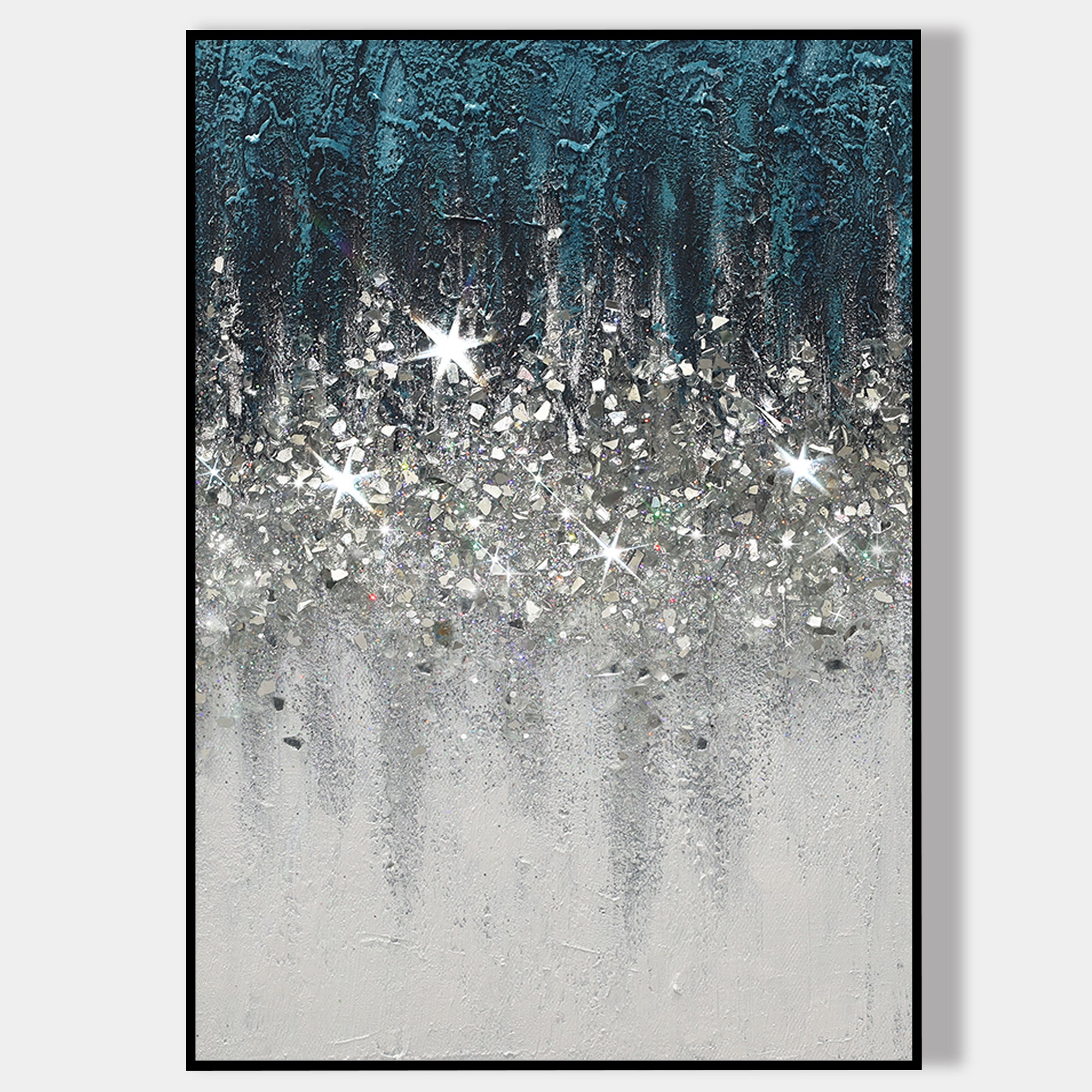 Glitzernde Wandkunst