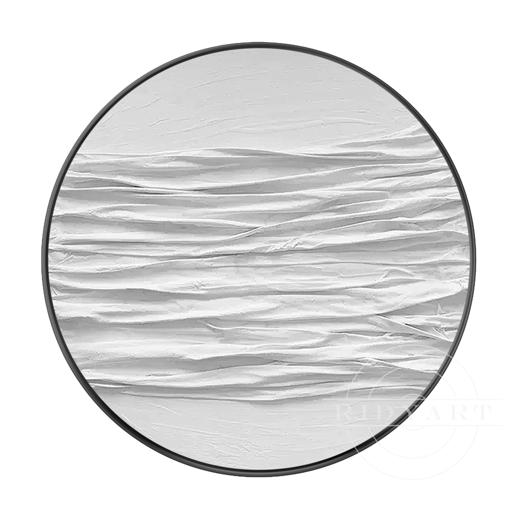 Minimalistische runde 3D-Strukturwandkunst