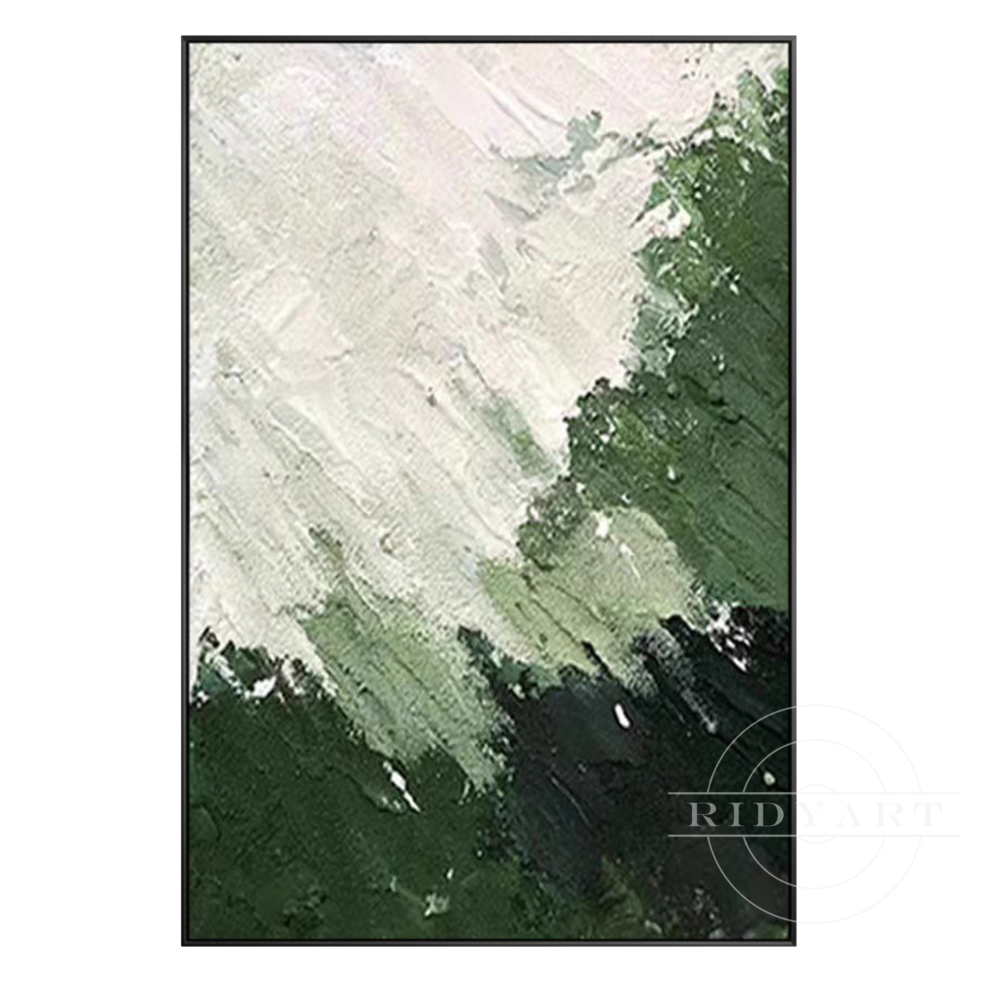 Abstrakte grüne Wandkunst