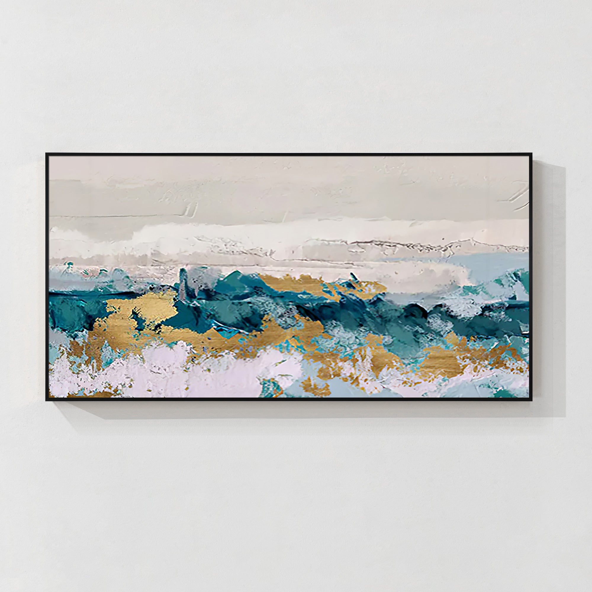 Türkis Gold Abstrakte Kunst