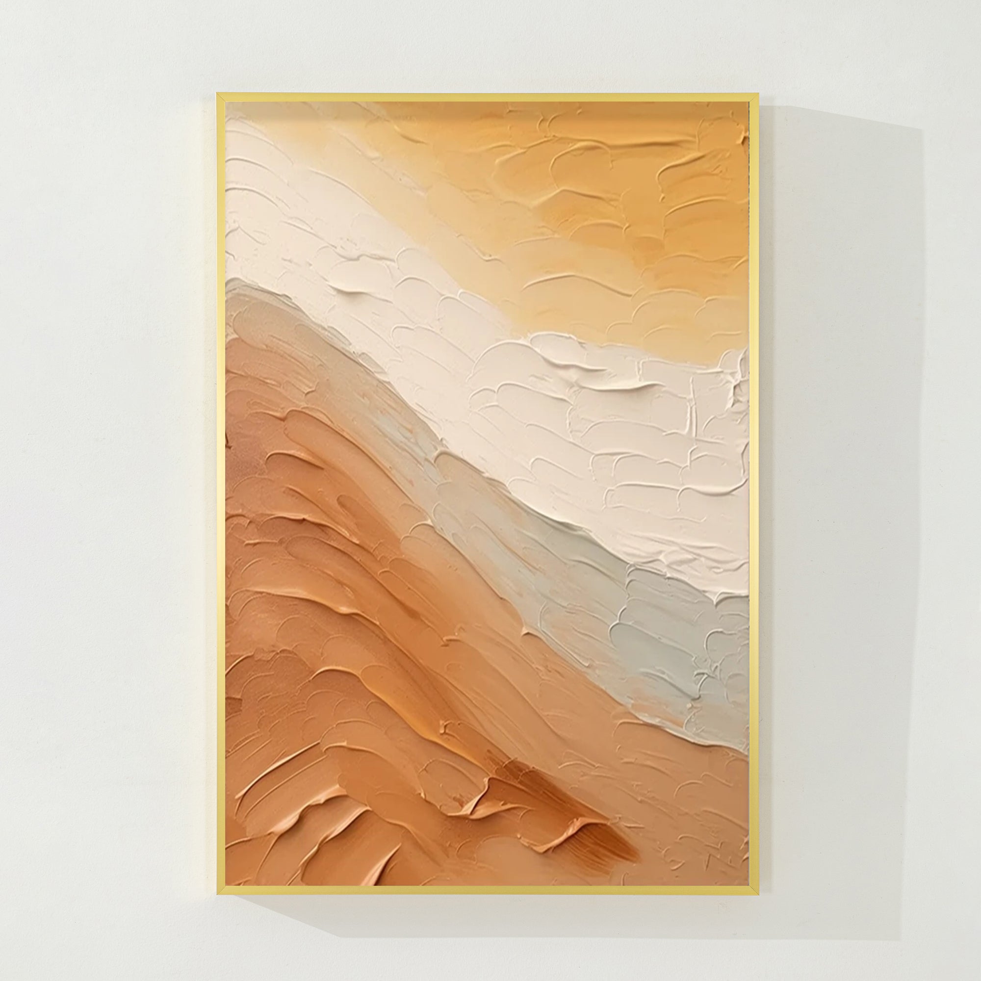 Earth Tone Ocean Abstract 3D Textured Wall Art