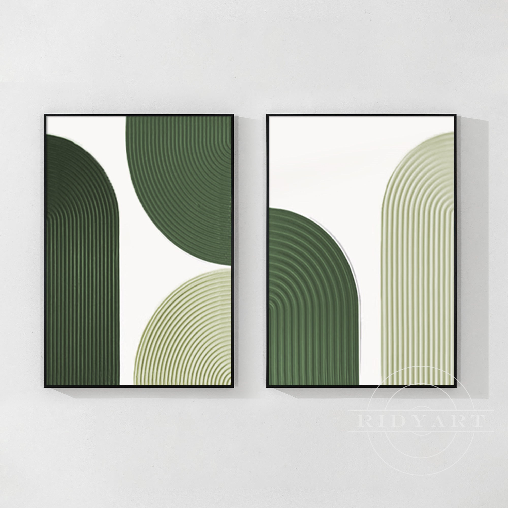 Sage Green Abstract Art
