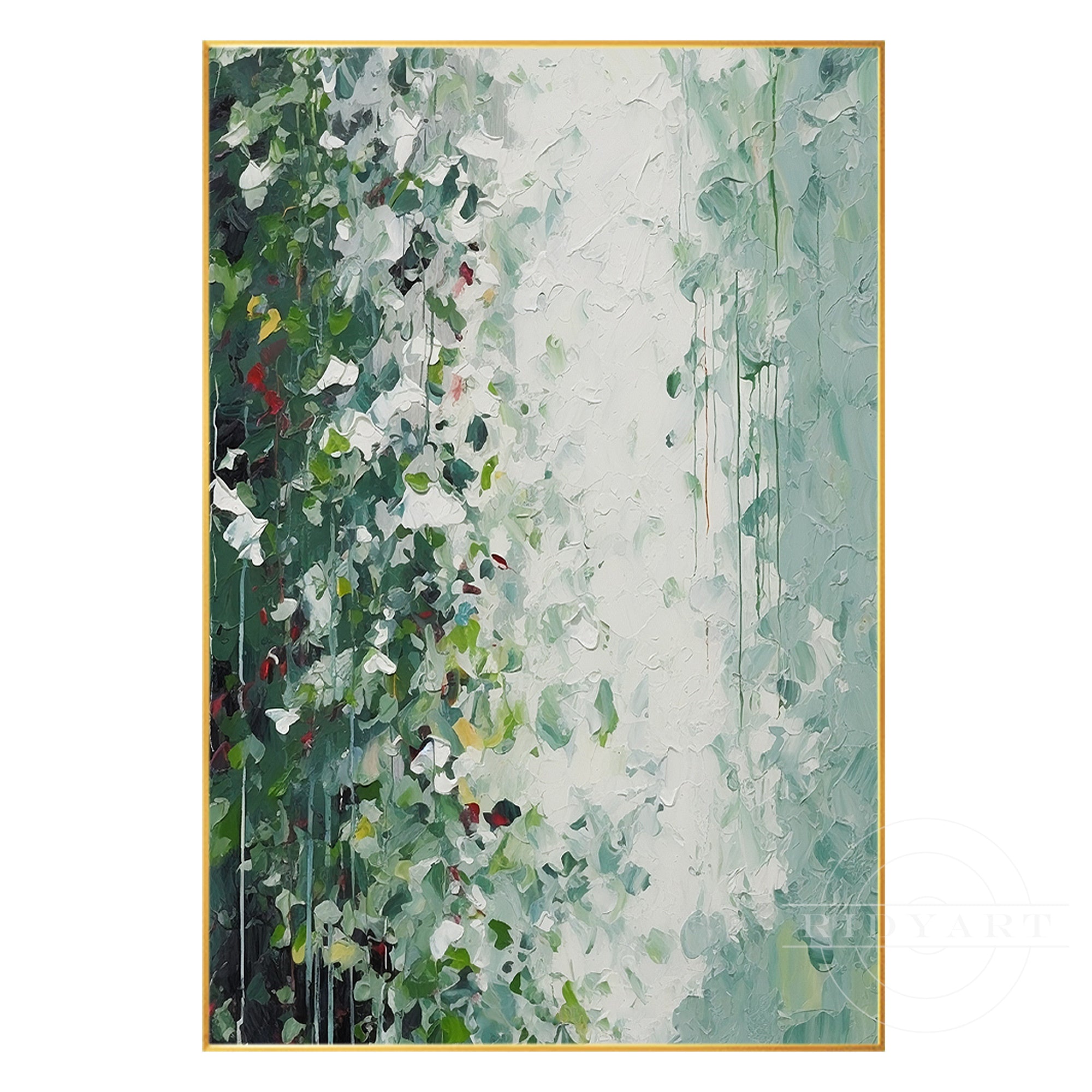 Abtract Green Leaf Painting