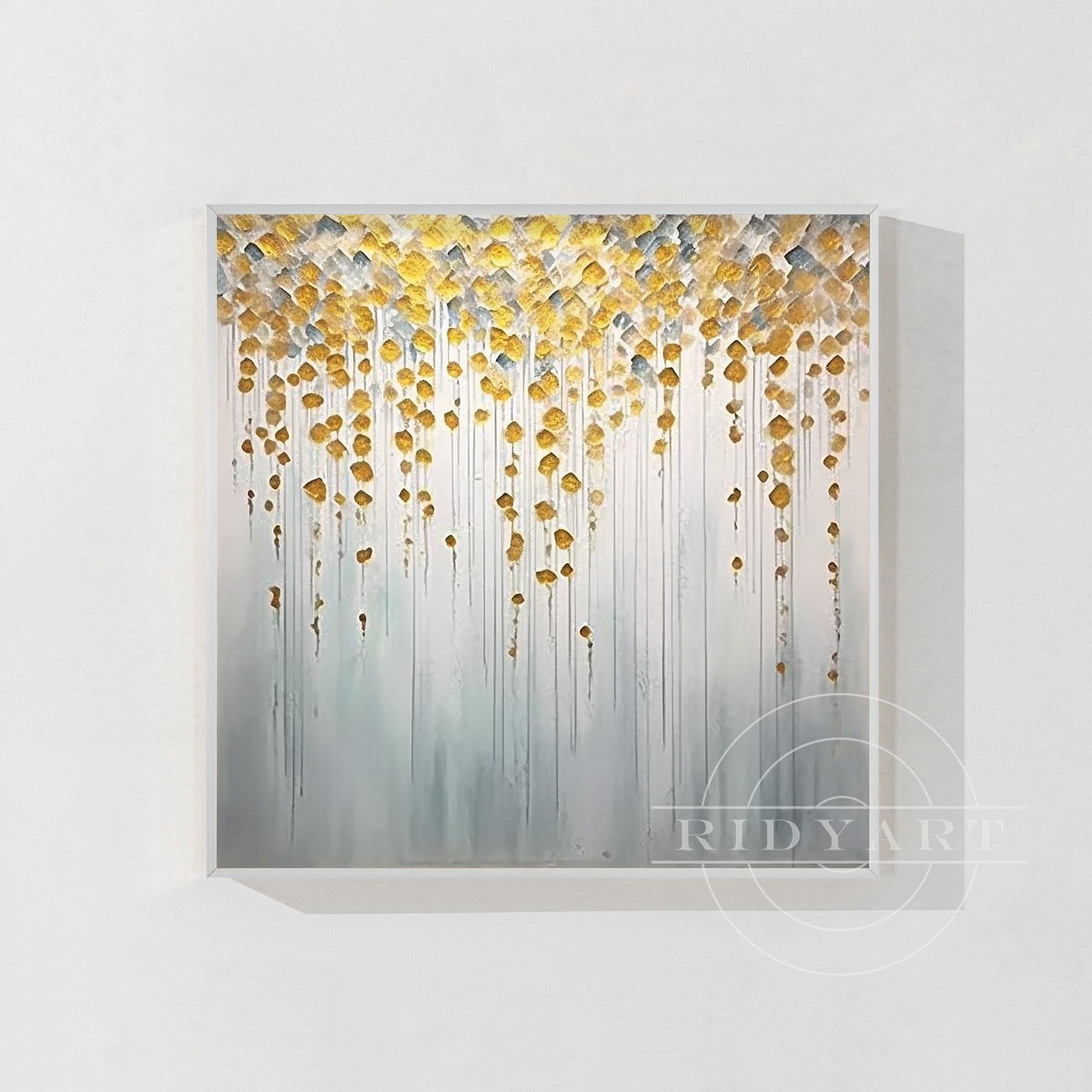 Salbeigrünes Berggemälde - Minimalistische große Wandkunst