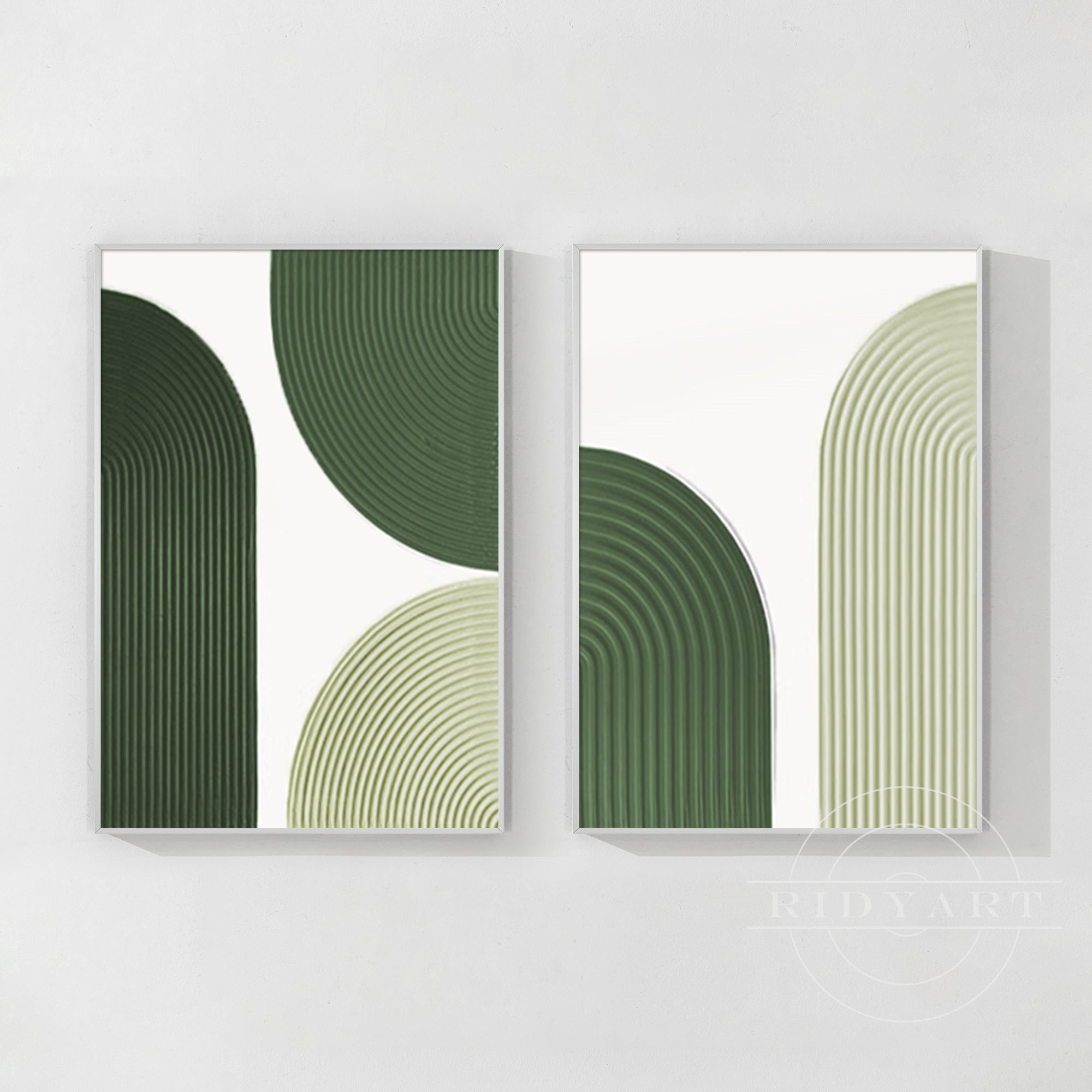 Sage Green Abstract Art