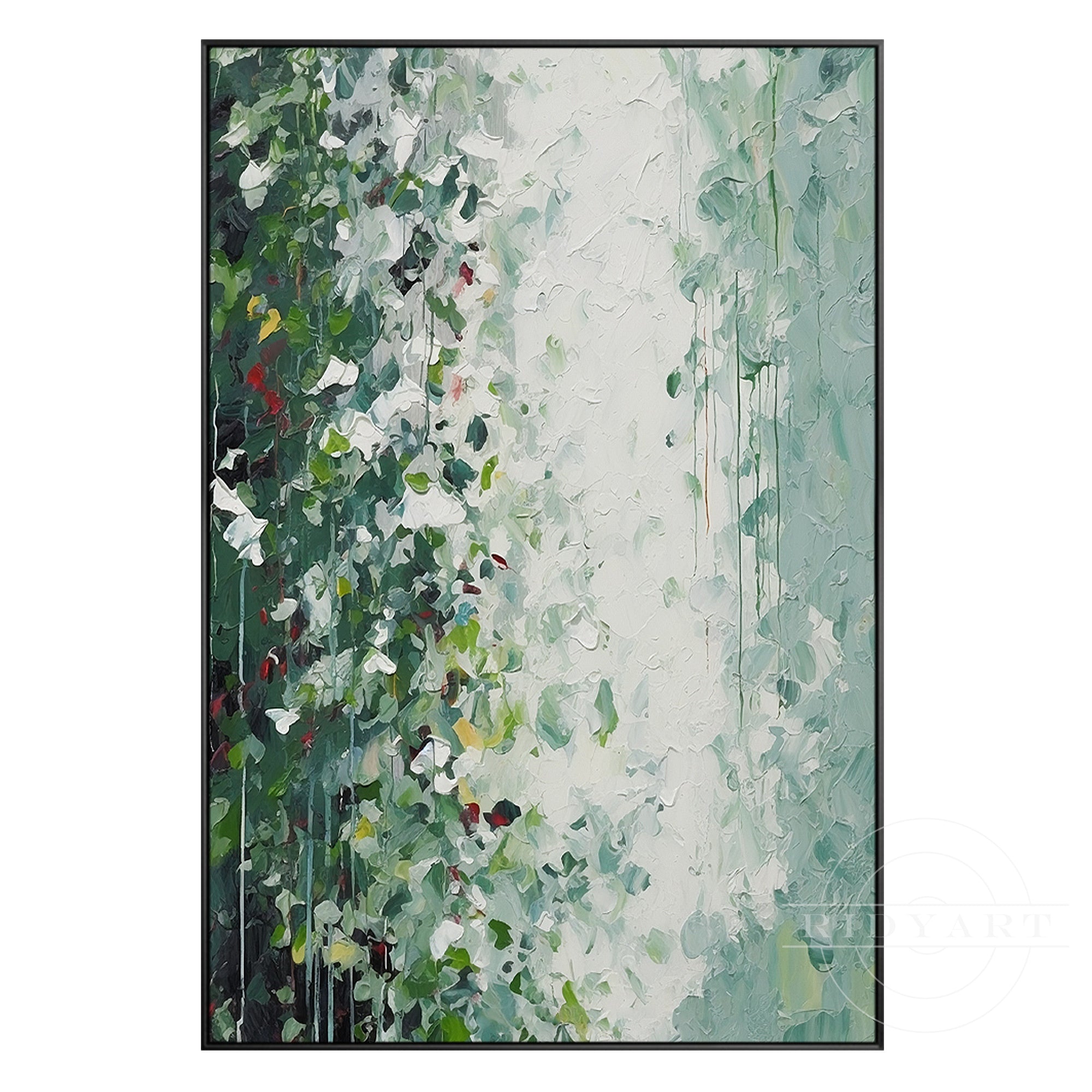 Abtract Green Leaf Painting