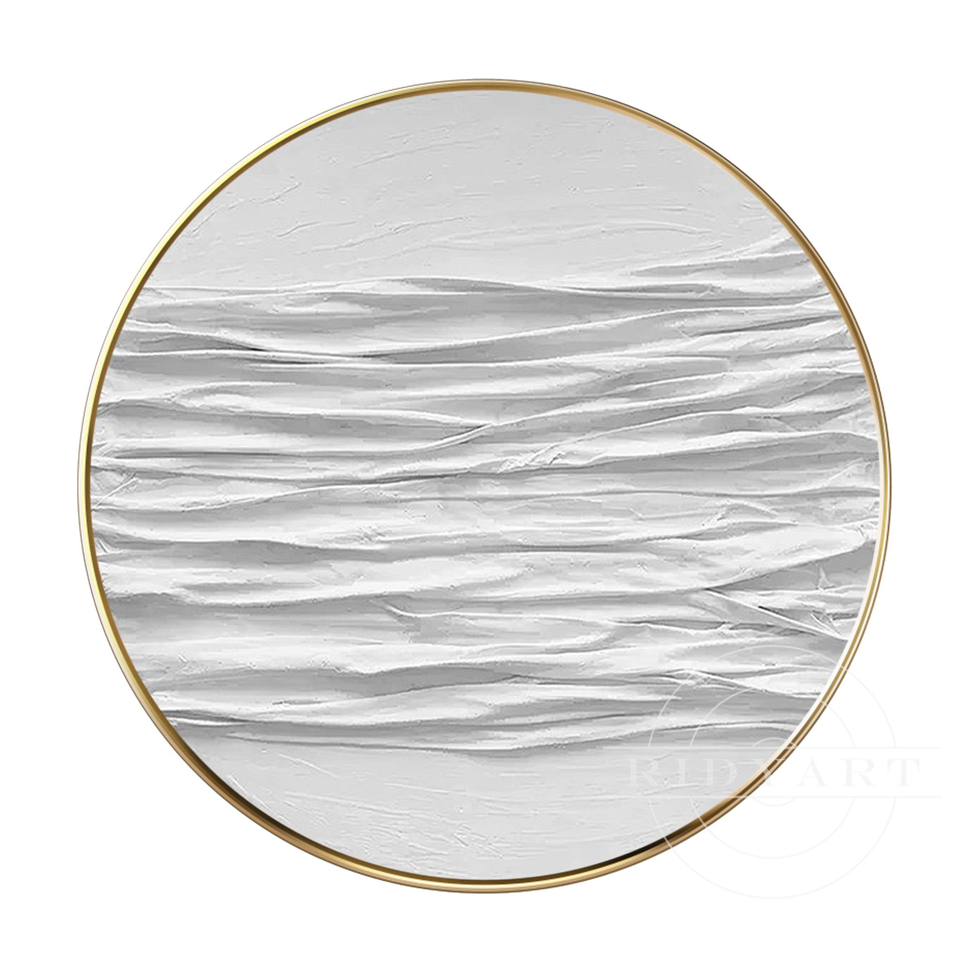 Minimalistische runde 3D-Strukturwandkunst