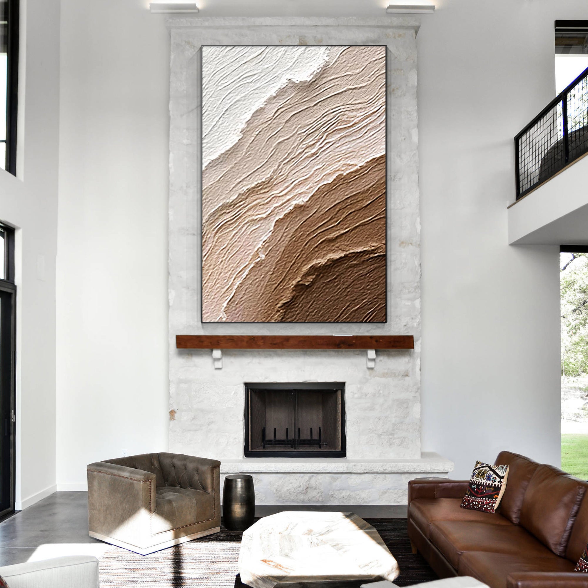 Minimal Coffee Palette Earthy Tones Abstract Painting