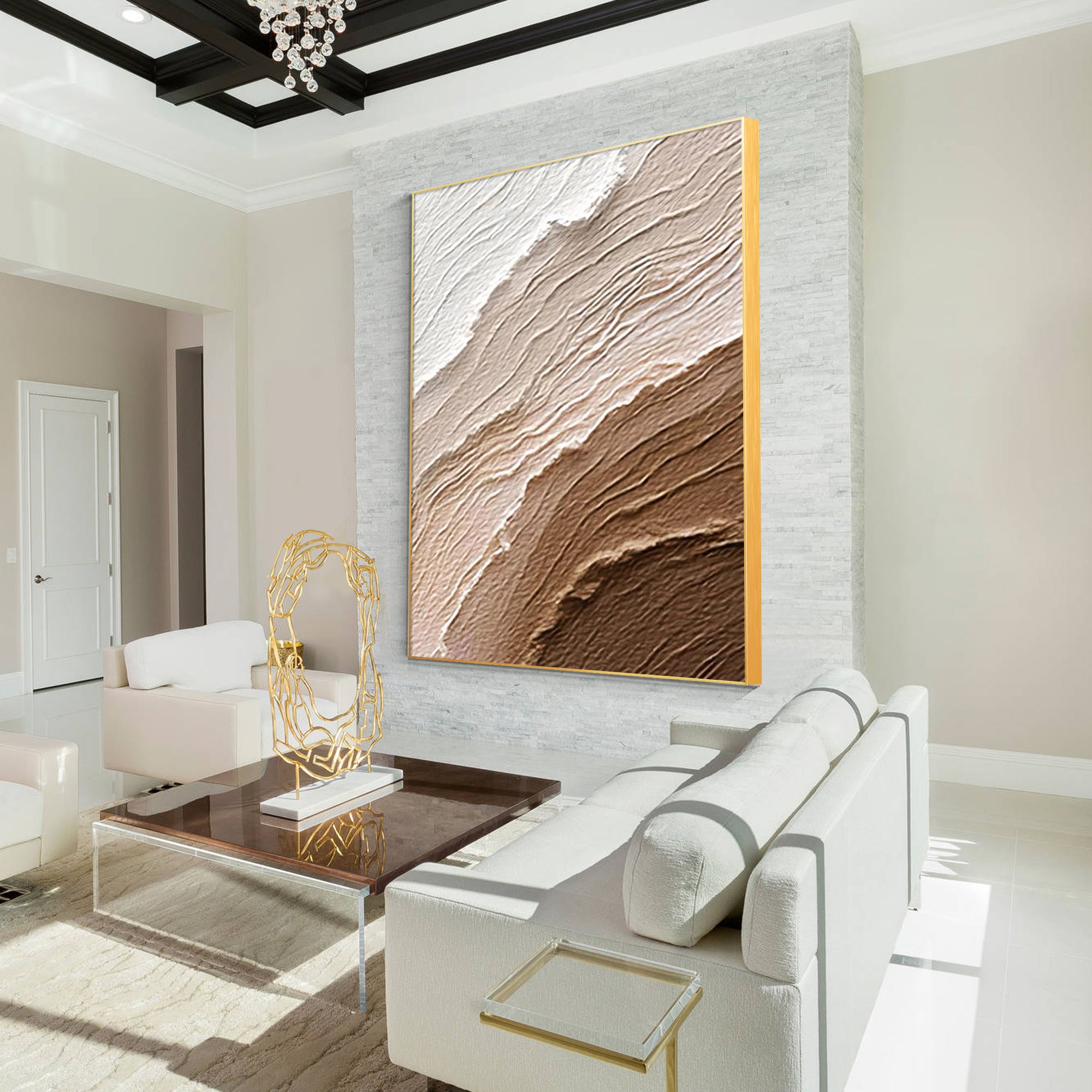Minimal Coffee Palette Earthy Tones Abstract Painting