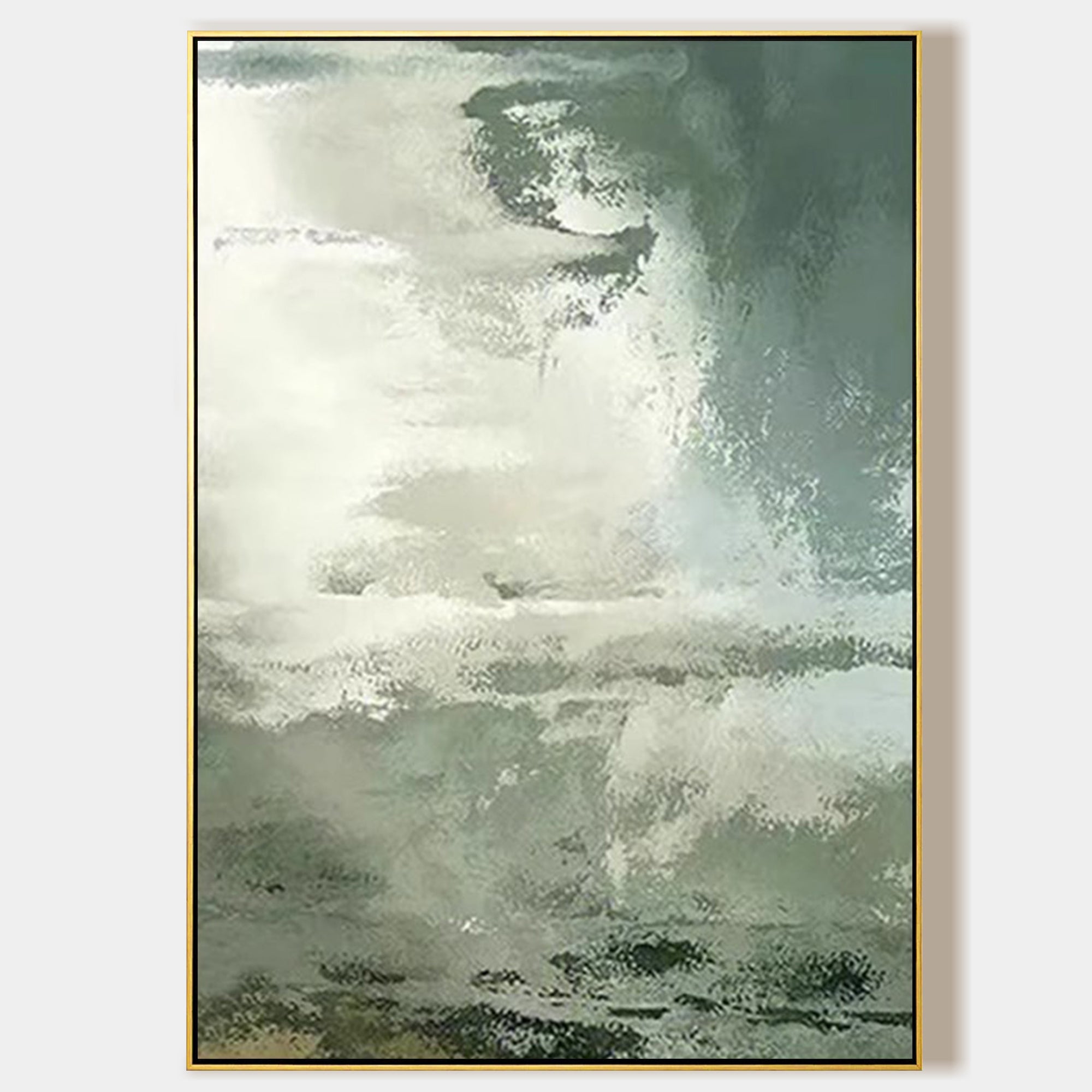 Wolke abstrakte Malerei grüne Wandkunst