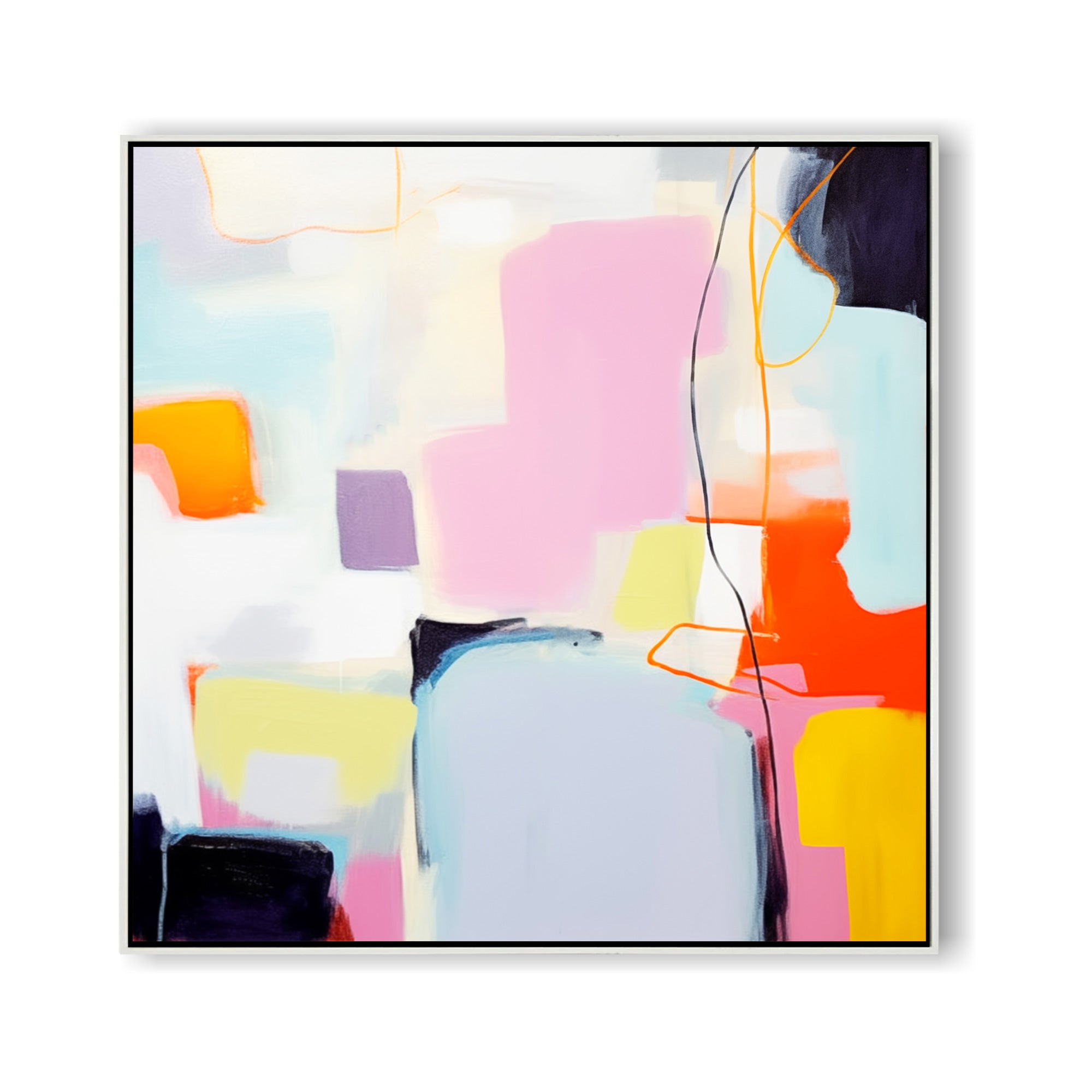 Colorful Pink Abstract Painting