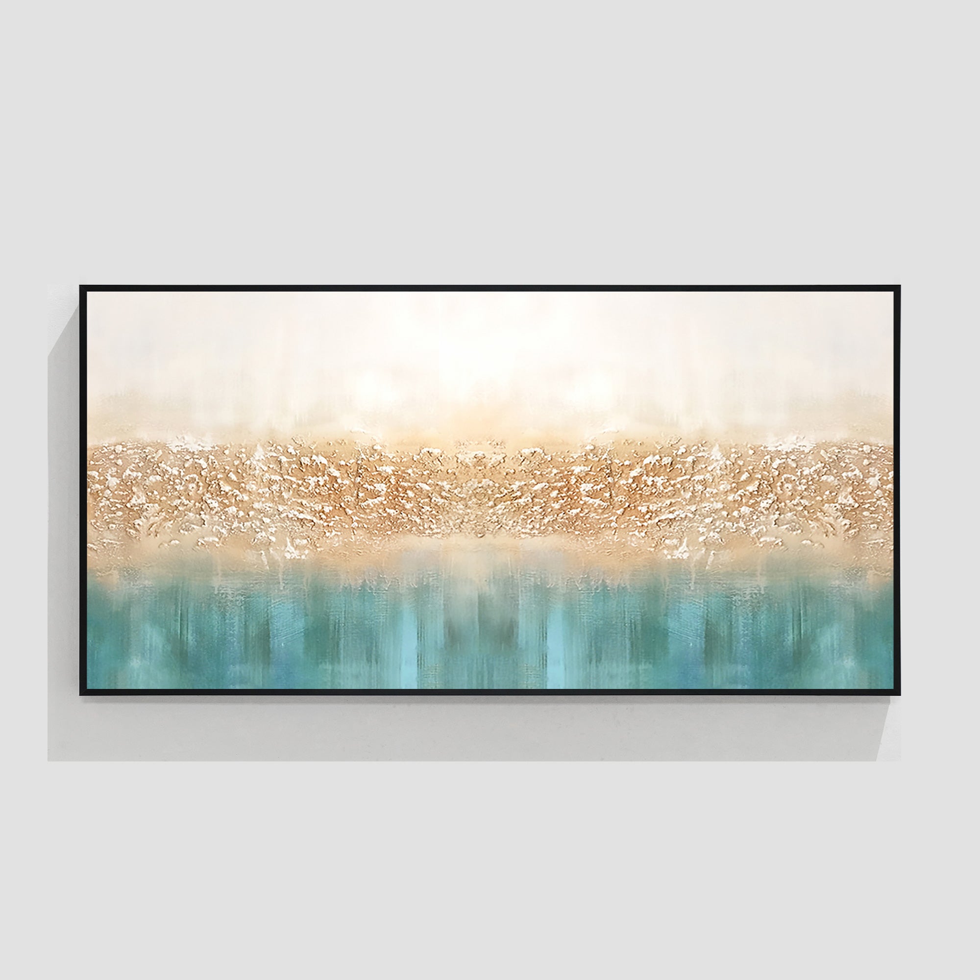 Abstrakte blaugrüne Kunst