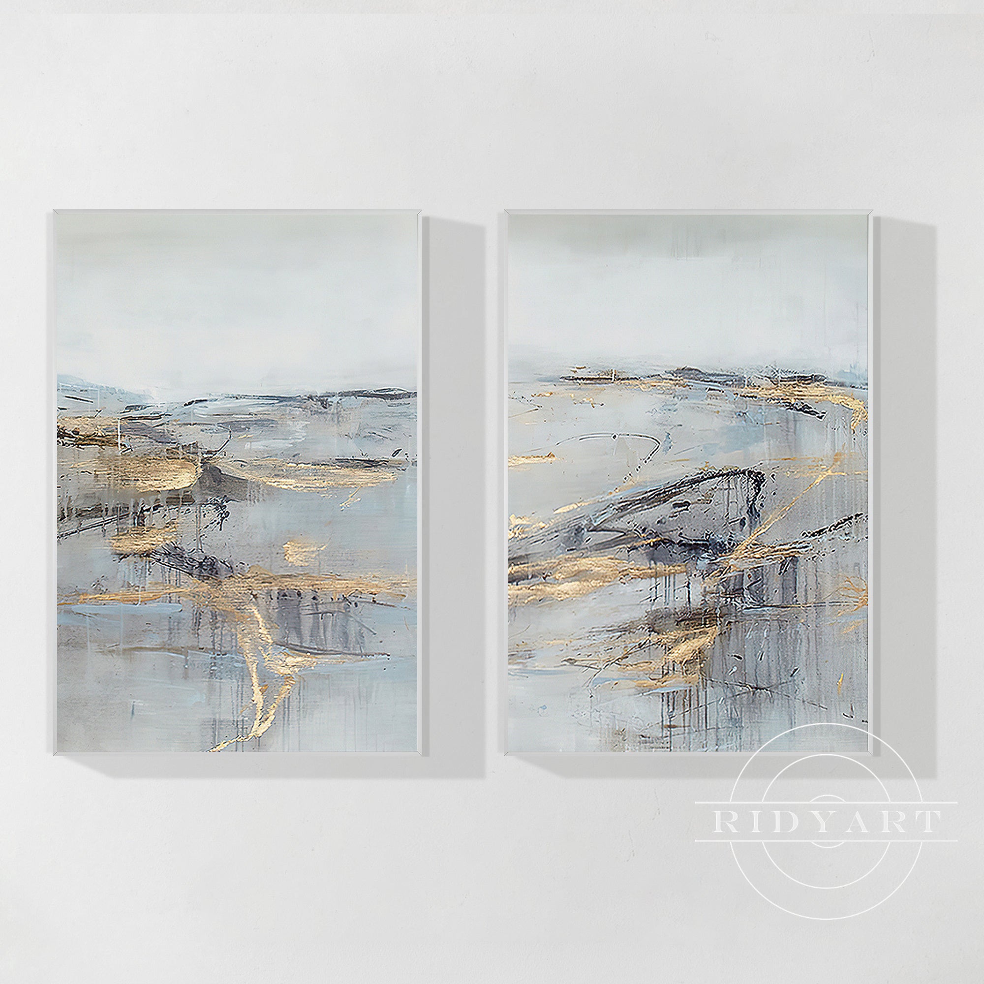 Satz von 2 strukturierten Kunst