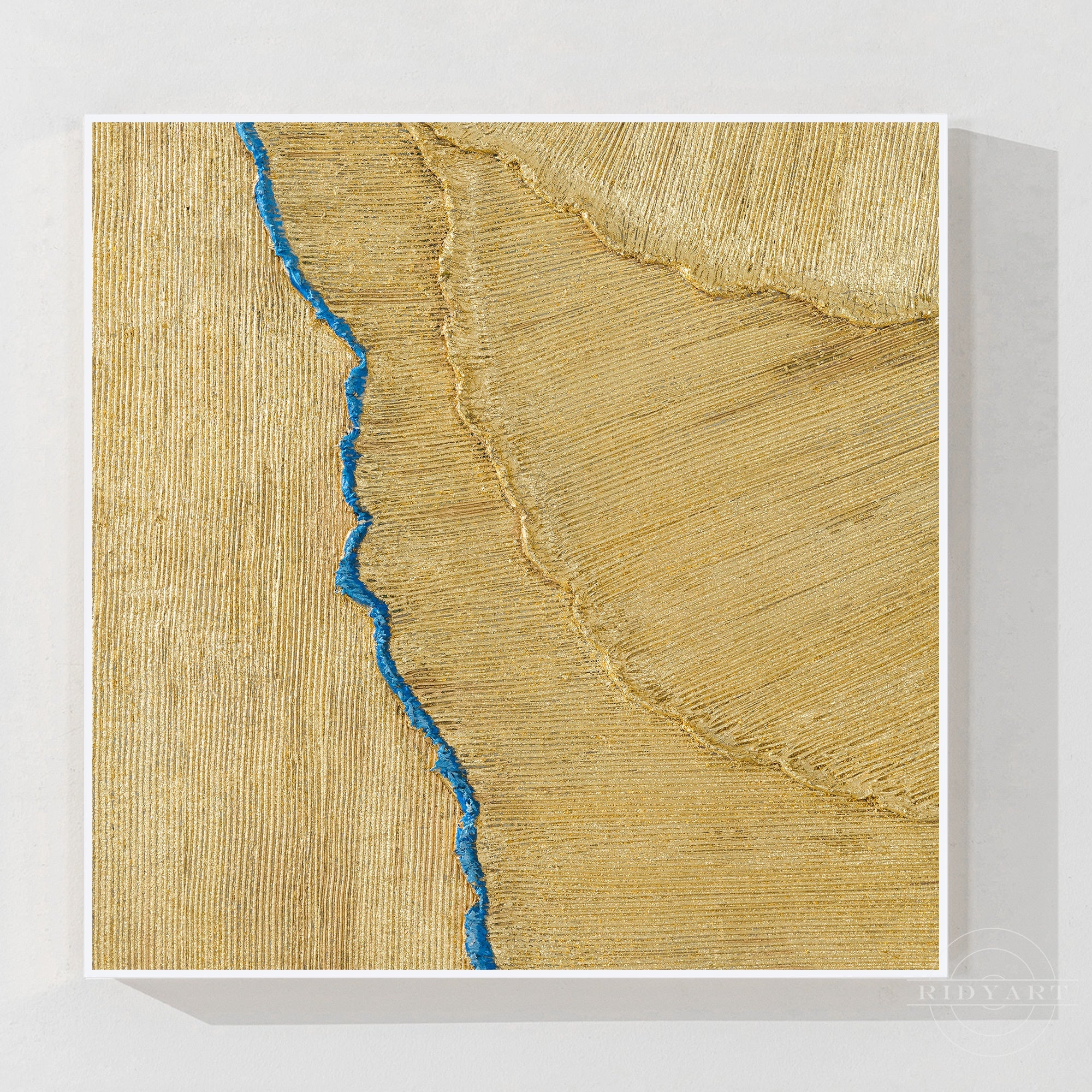 Salbeigrünes Berggemälde - Minimalistische große Wandkunst