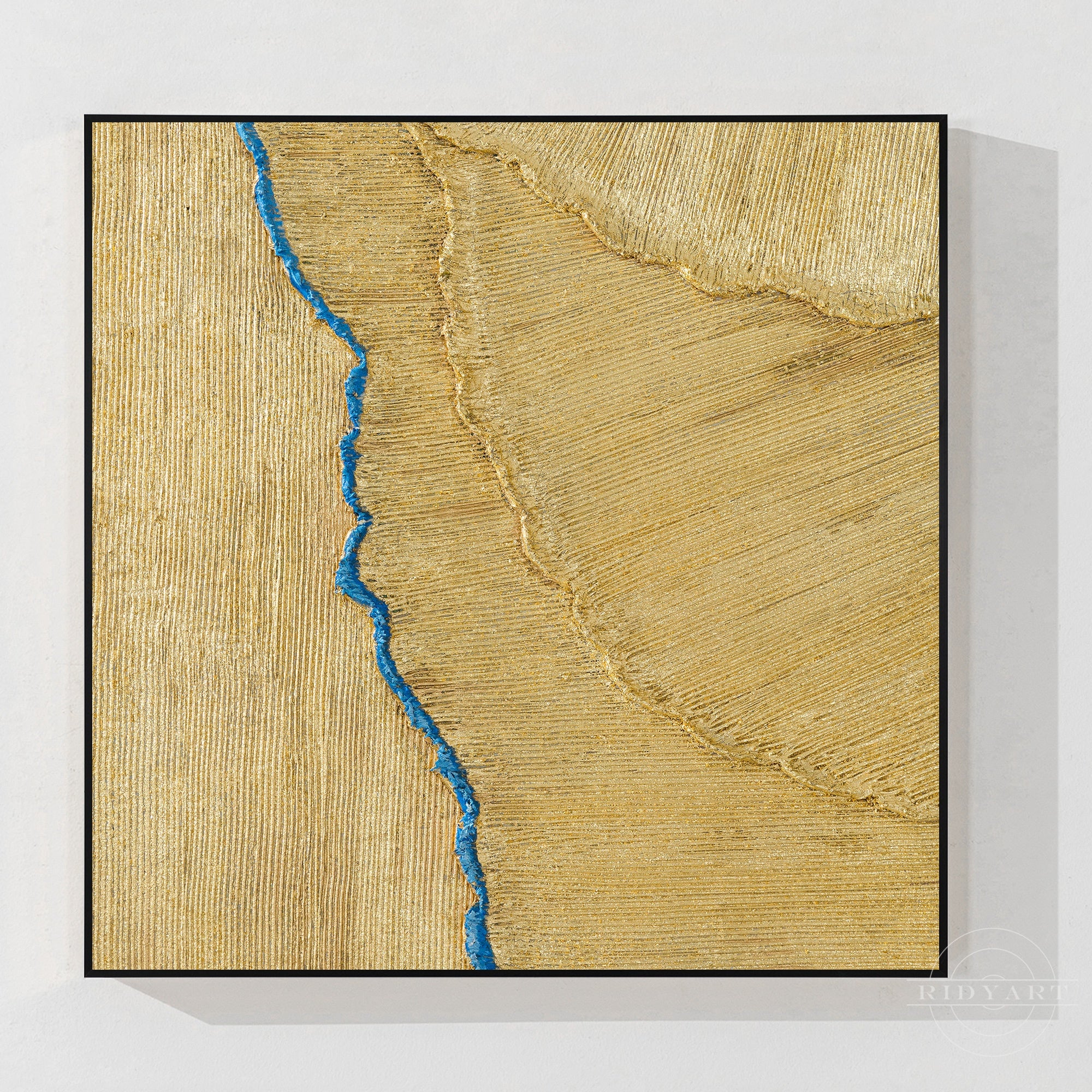 Salbeigrünes Berggemälde - Minimalistische große Wandkunst