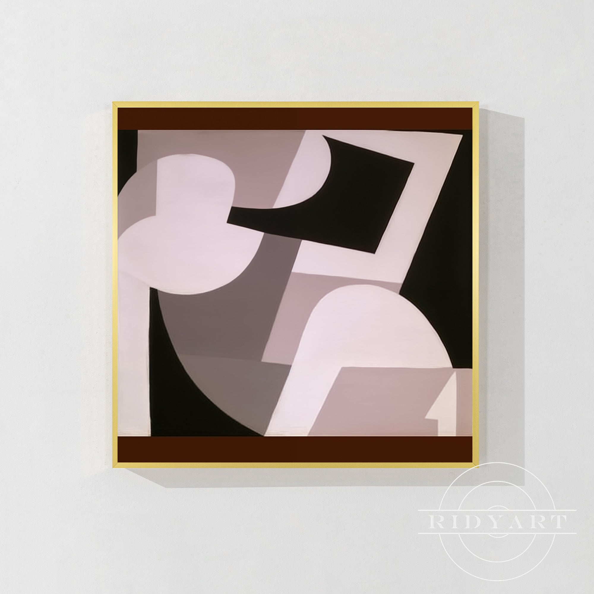 Salbeigrünes Berggemälde - Minimalistische große Wandkunst