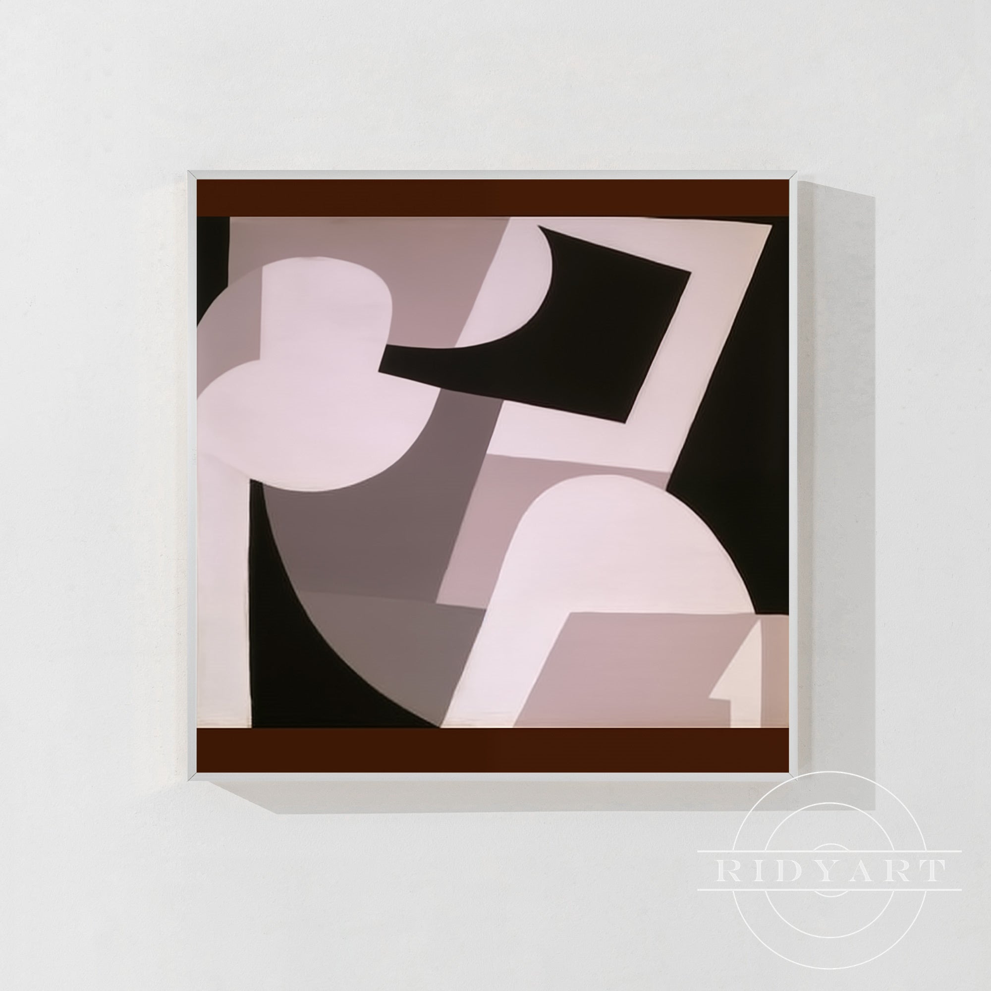 Salbeigrünes Berggemälde - Minimalistische große Wandkunst