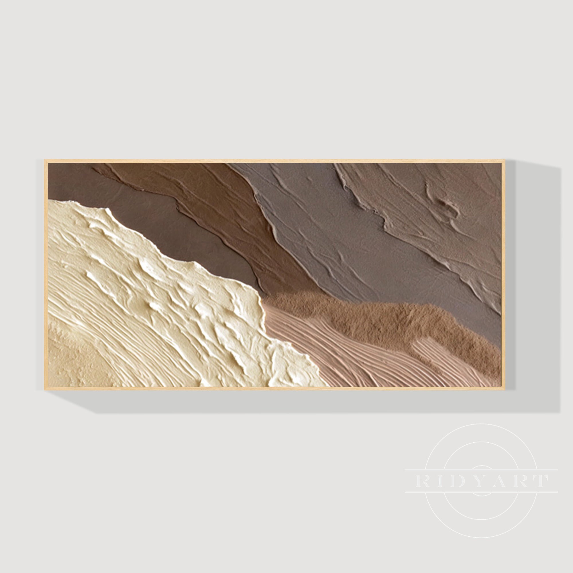 Wandkunst „Gold Mountain“ in Marineblau
