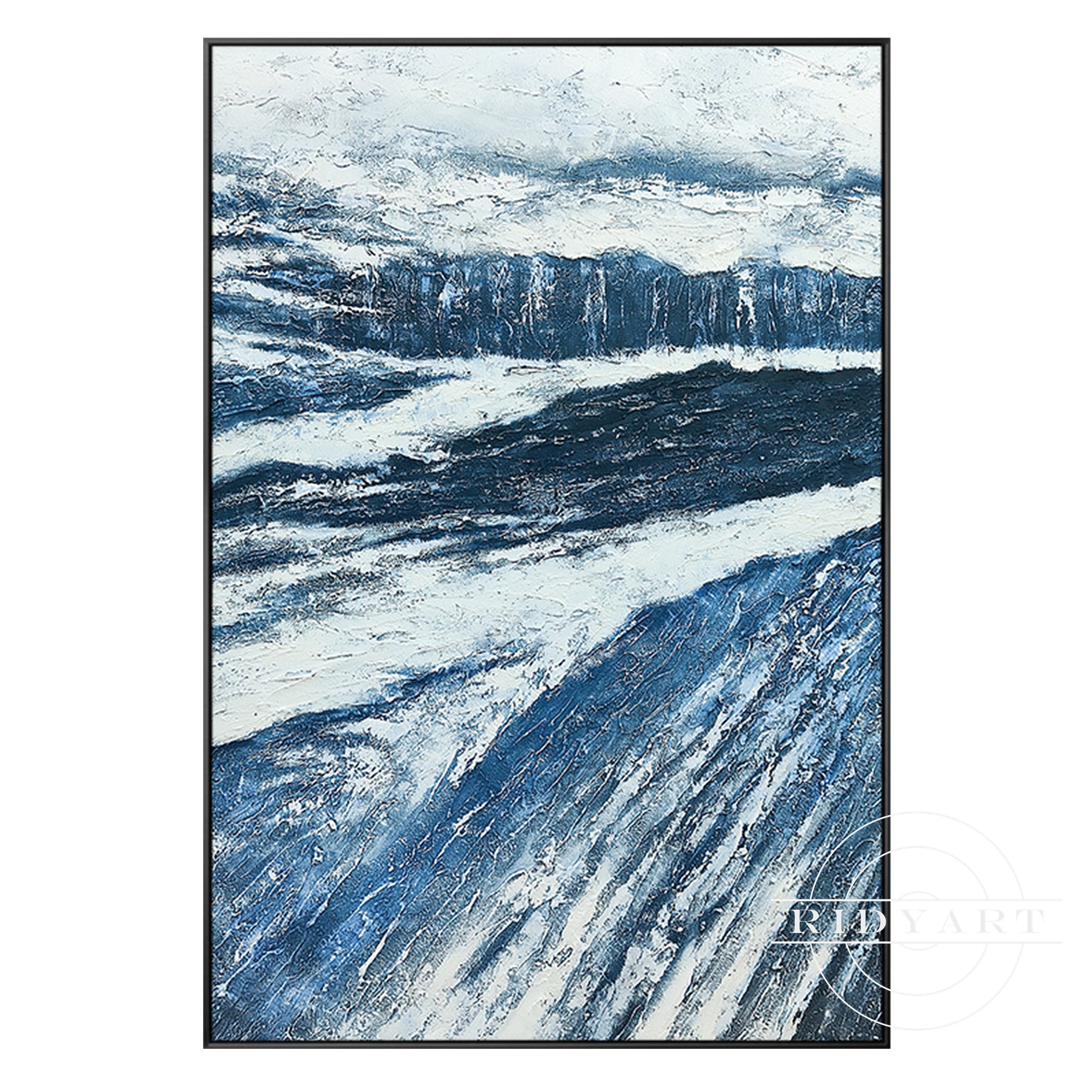 Unique original blue wall art for modern spaces