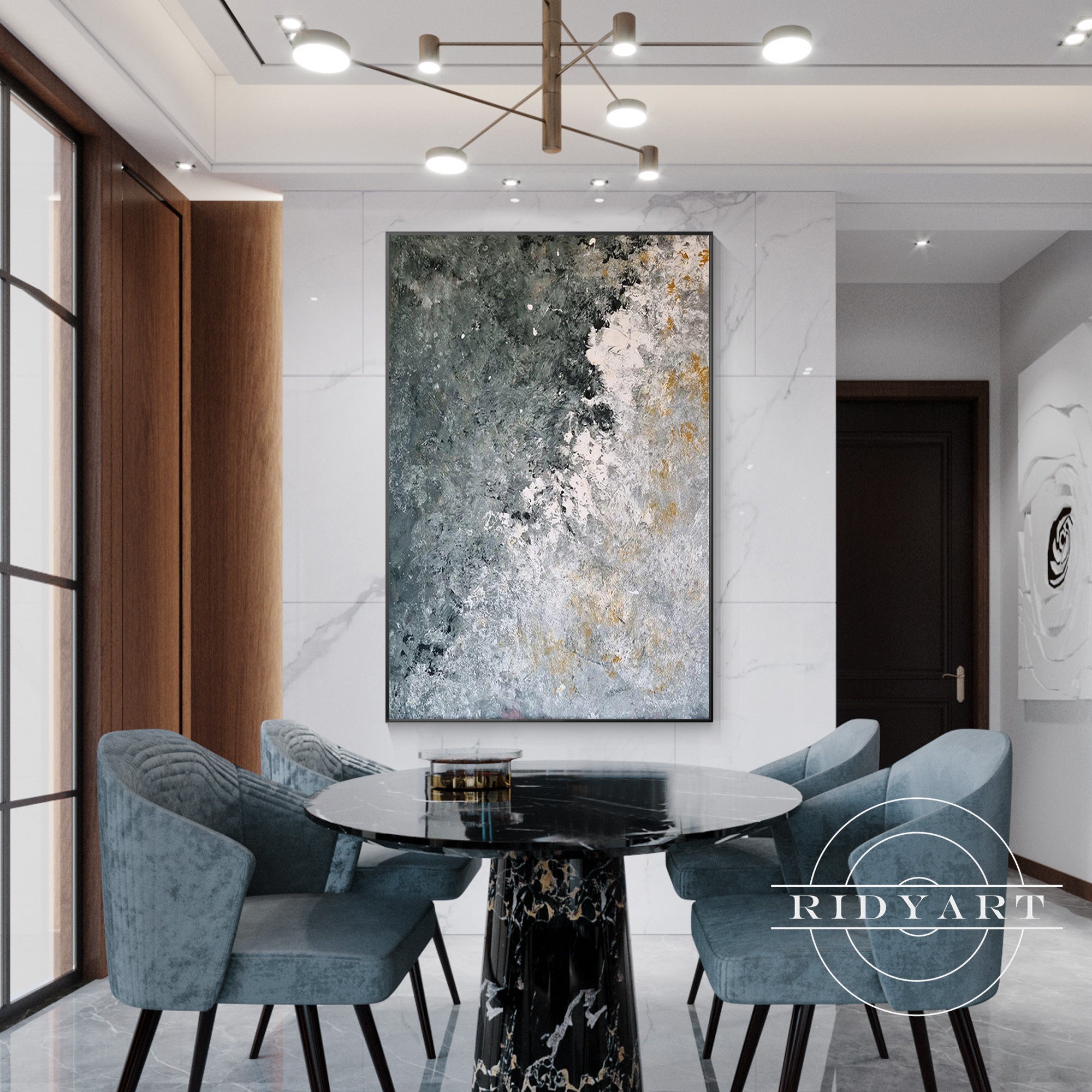 Nebeliger Morgen Landschaftsgemälde