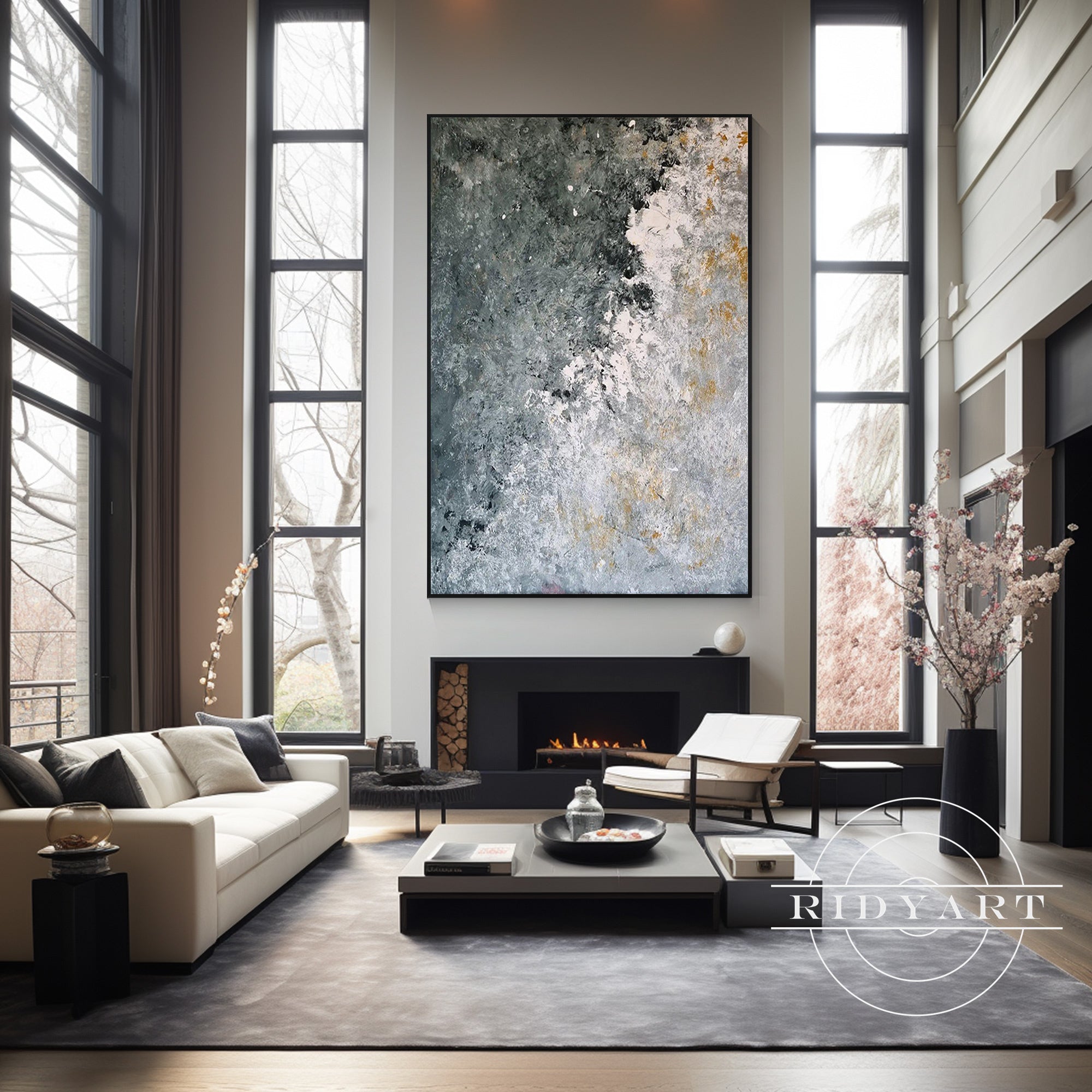 Nebeliger Morgen Landschaftsgemälde