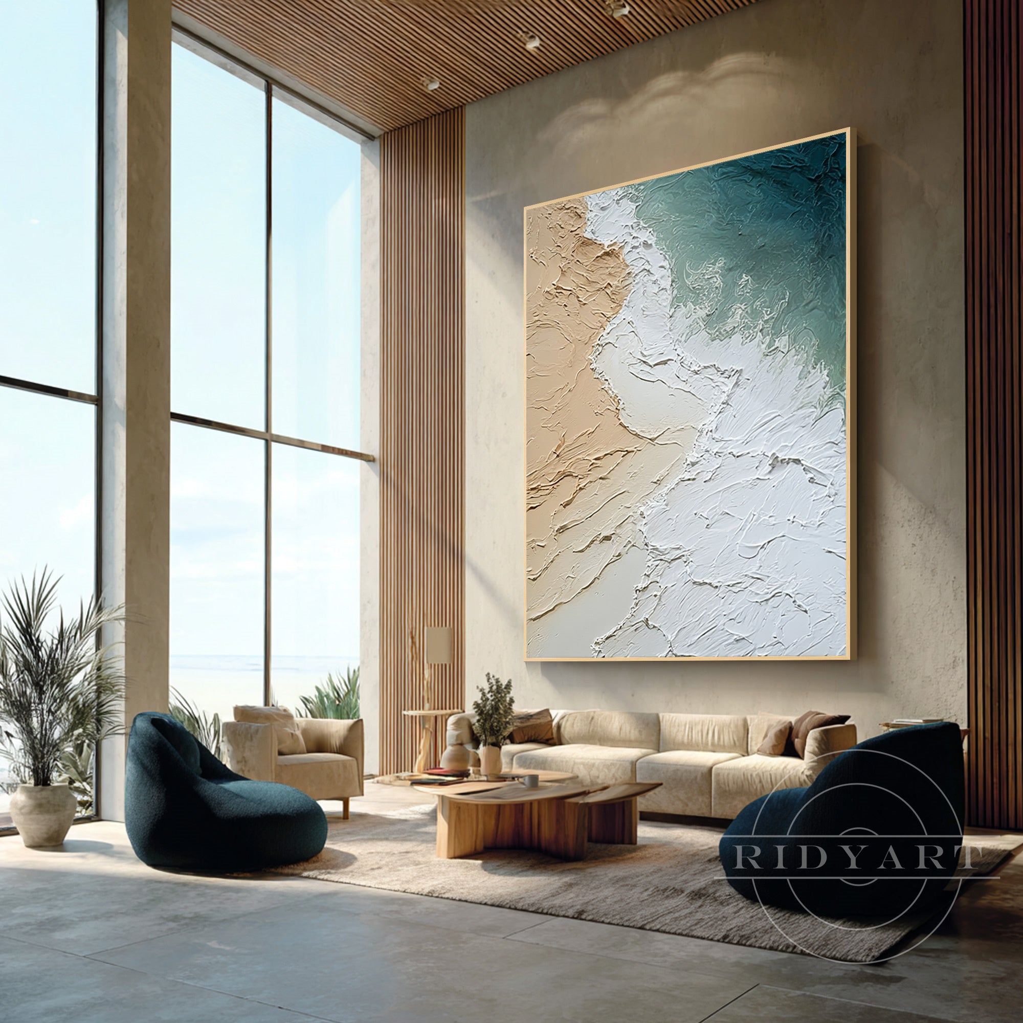 Abstraktní oceánní nástěnná dekorace_7art824