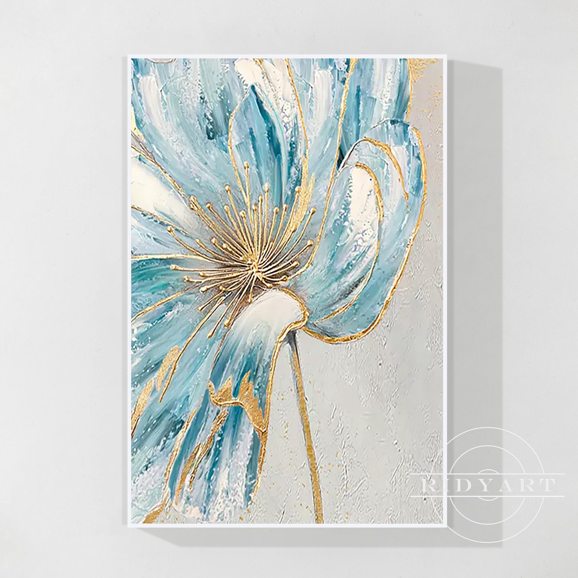 Blaue goldene Blume