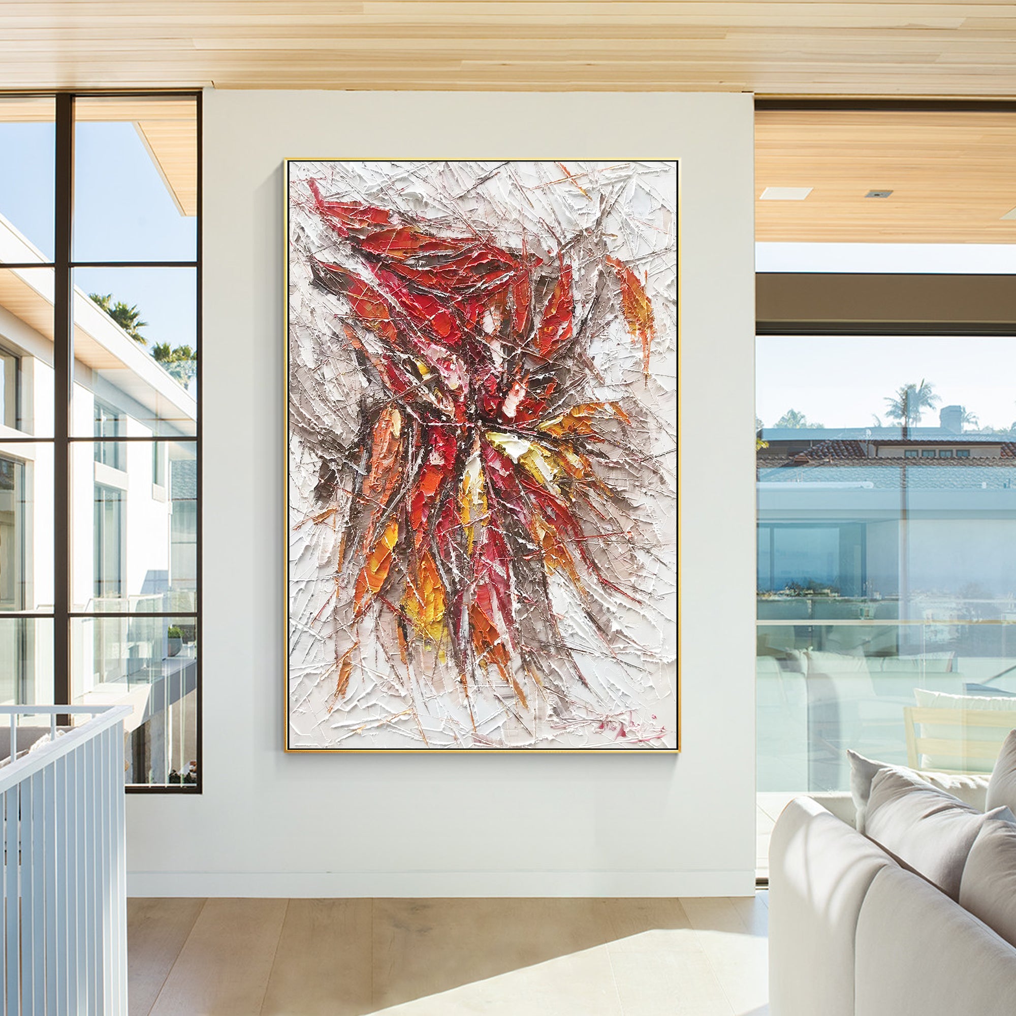 KOI Fish Art Red Lucky Painting