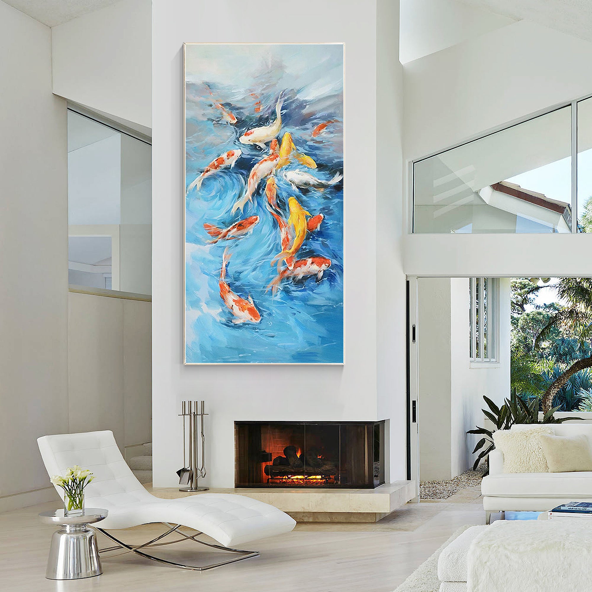 Colorful KOI Fish Oil Painting