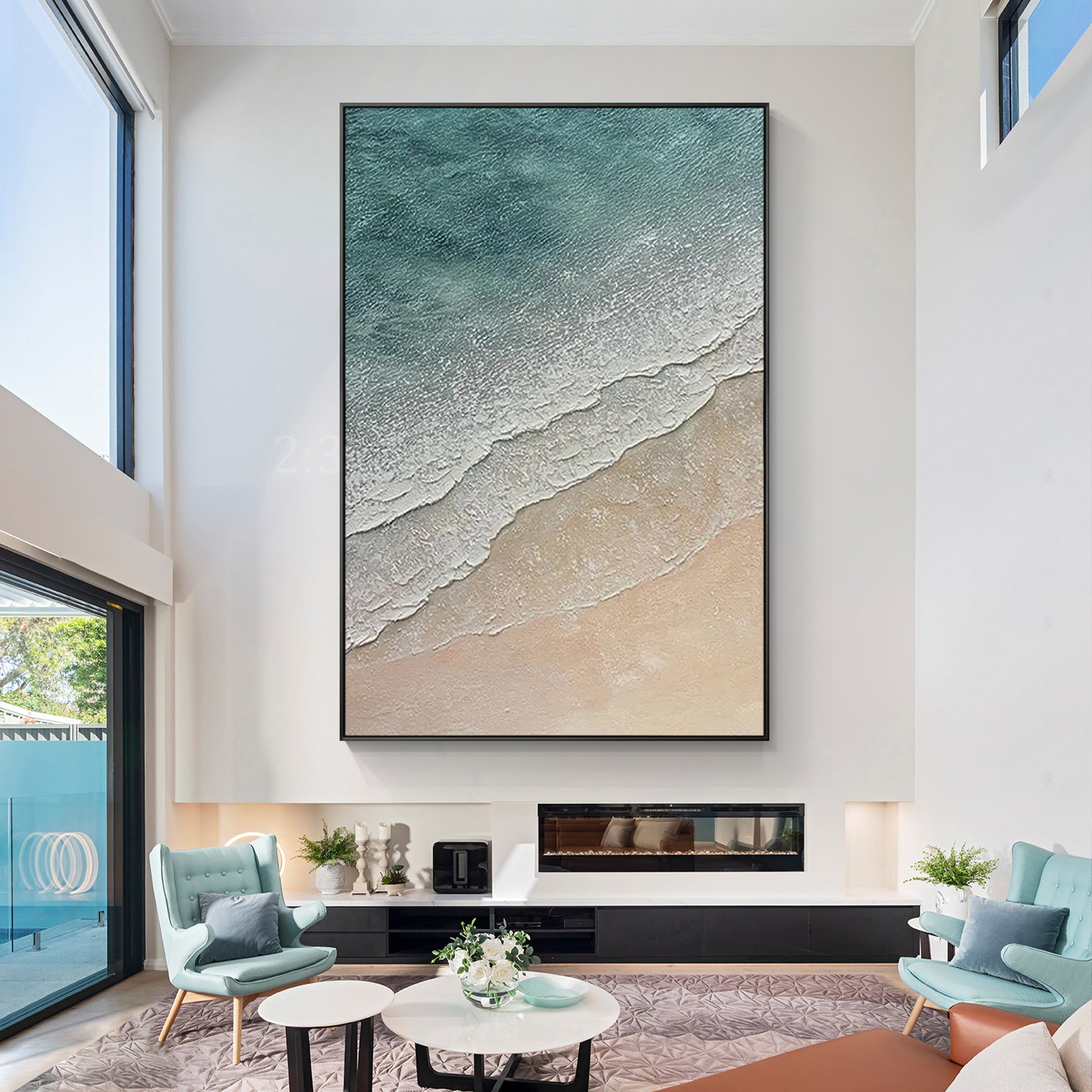 Coastal Beach Oil Painting On Canvas