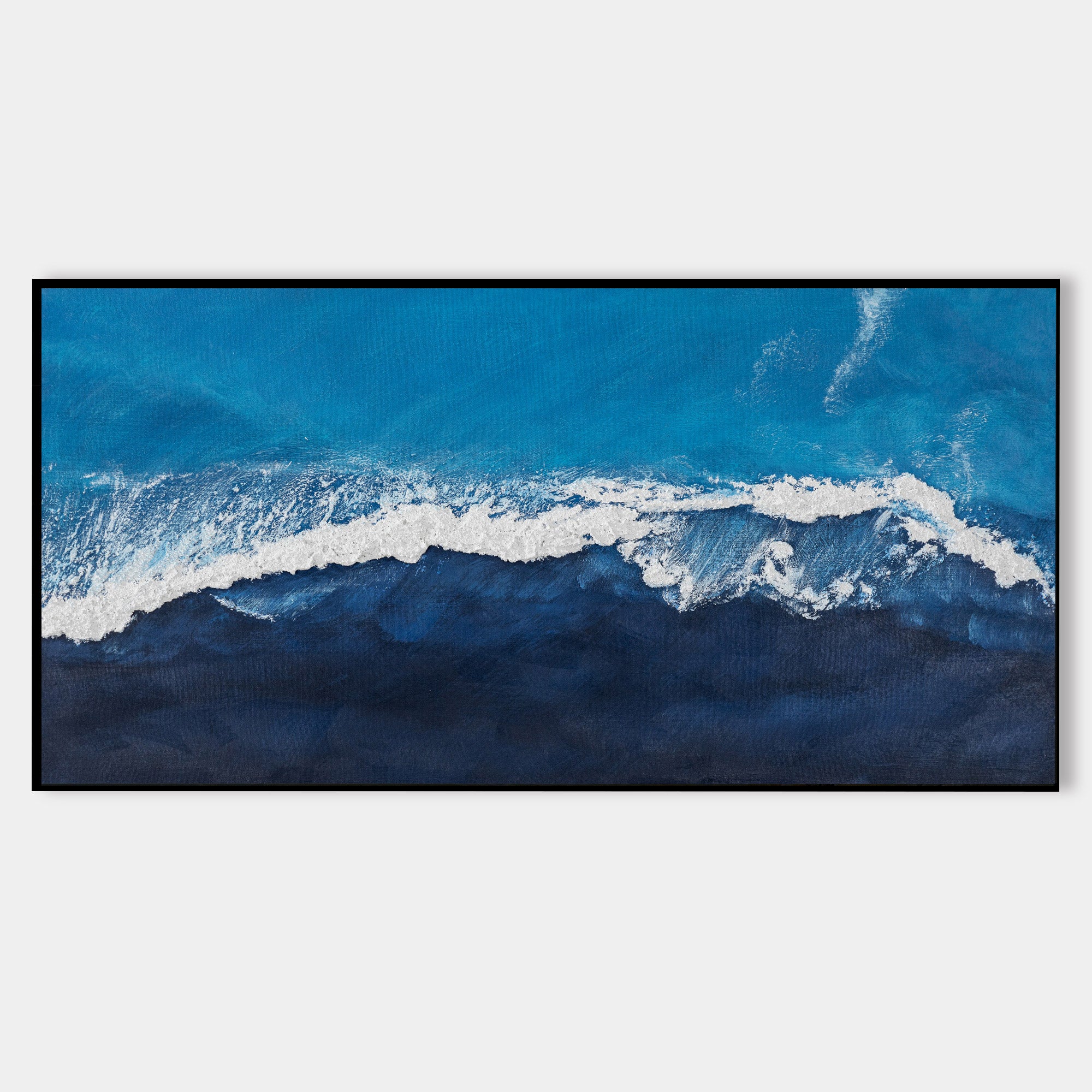 Ocean Painting Navy Blue Wall Art