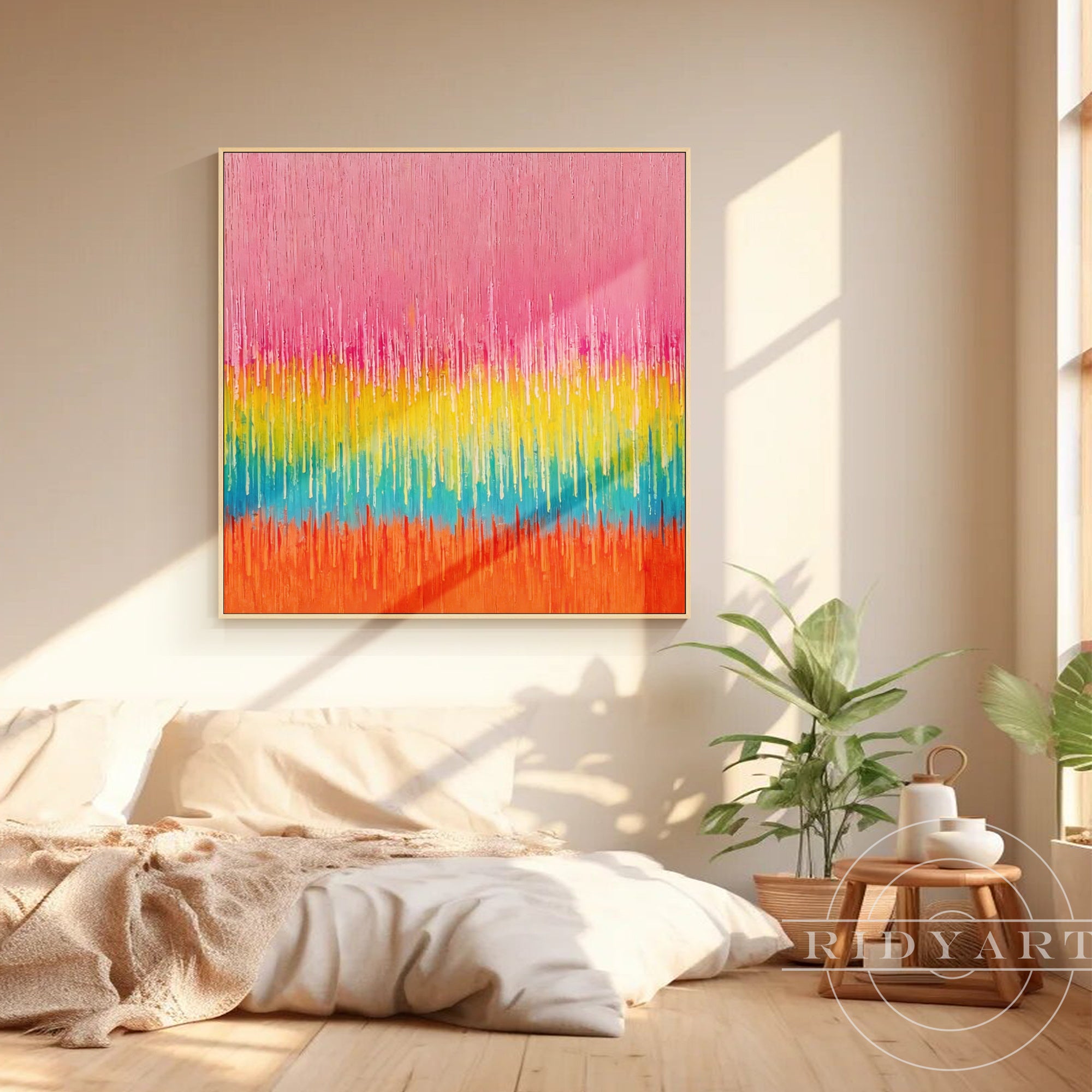 Pink abstrakte Wandkunst BA0953