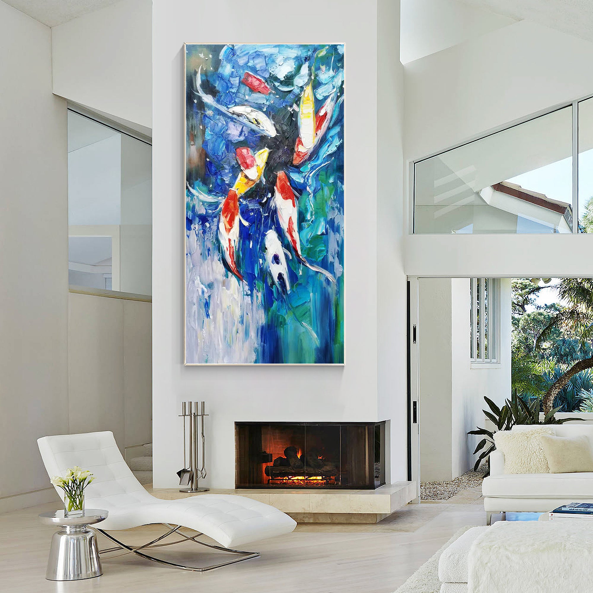 Bunte KOI-Fischmalerei Vastu Art