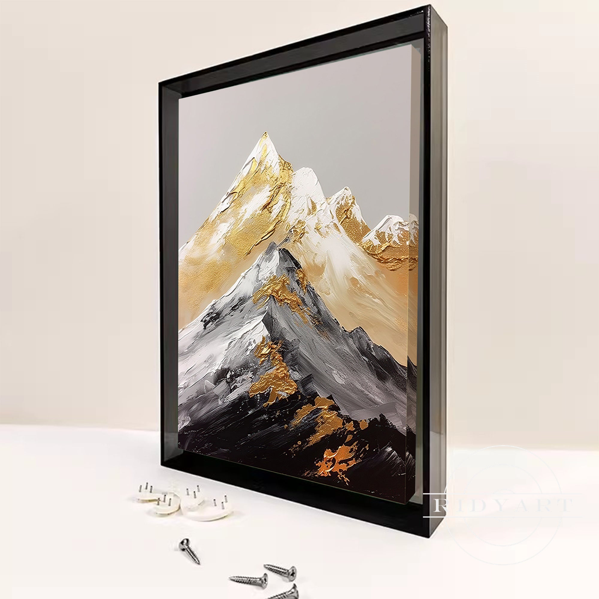 3Transparent acrylic frame with floating effect
