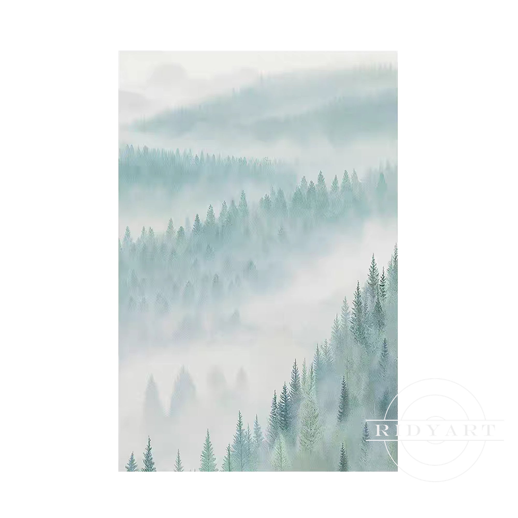 Nebeliger Morgen Landschaftsgemälde