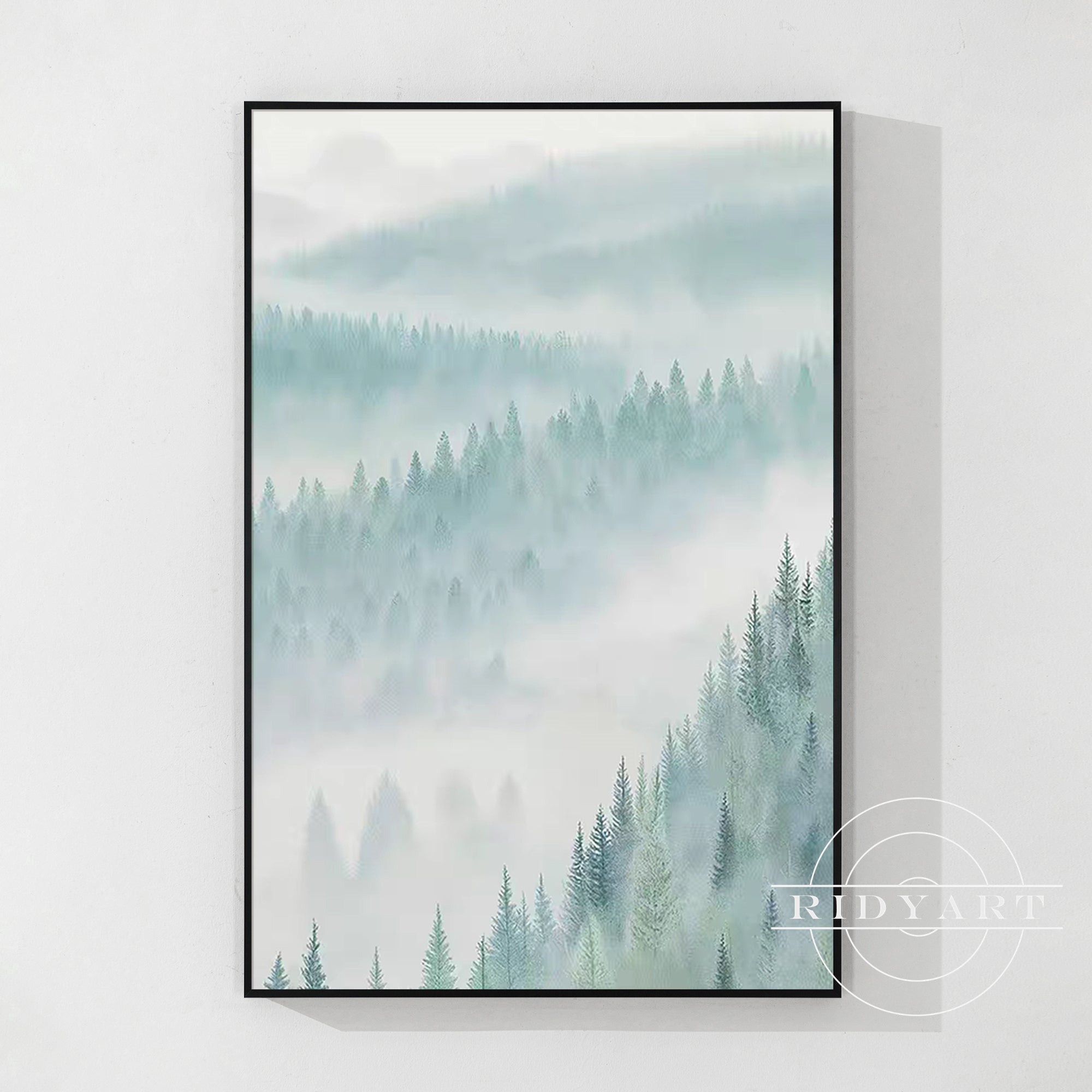 Nebeliger Morgen Landschaftsgemälde