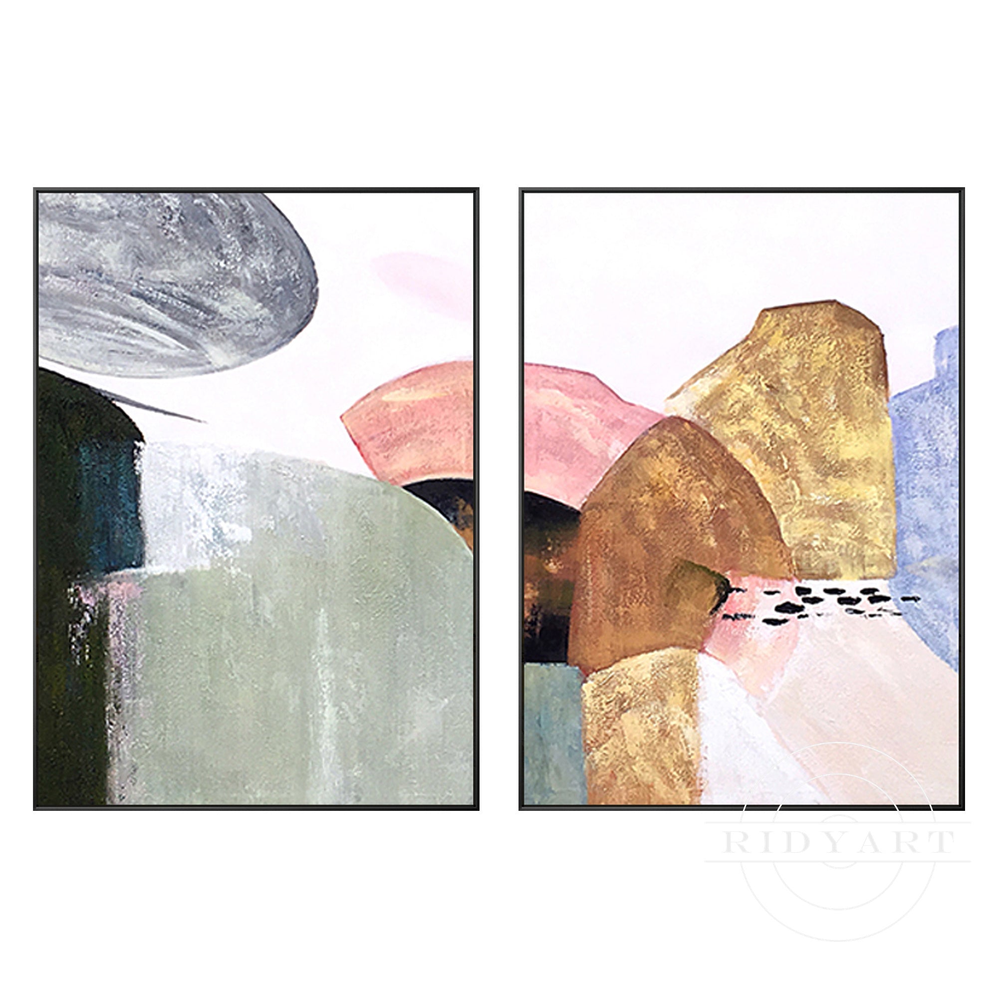 Satz von 2 strukturierten Kunst