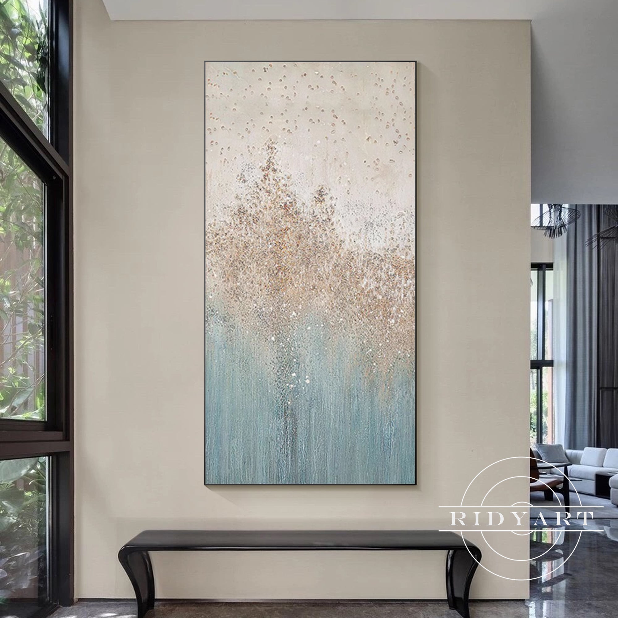 Abstract gestructureerd schilderij voor woondecoratie